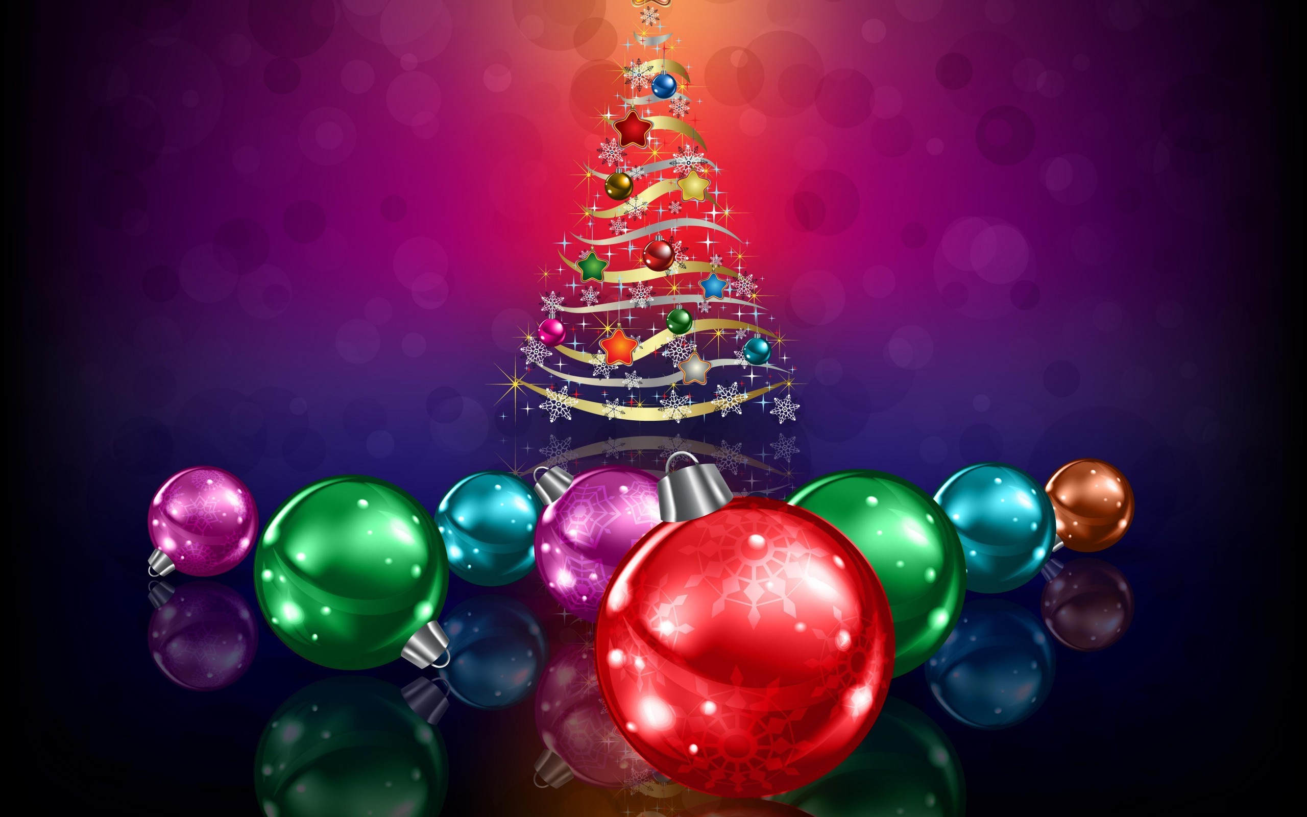 New Year, Christmas Ornaments, Christmas Tree Wallpaper HD / Desktop and Mobile Background
