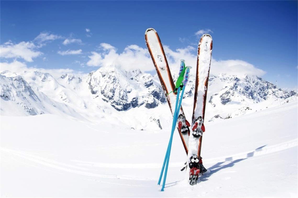 Amazon.com, Leyiyi 10x8ft Ski Board on Mountain Top Backdrop Winter Leisure Games Snow Covered White World Outdoor Adventure Photography Background Merry Christmas New Year Photo Studio Prop Vinyl Wallpaper