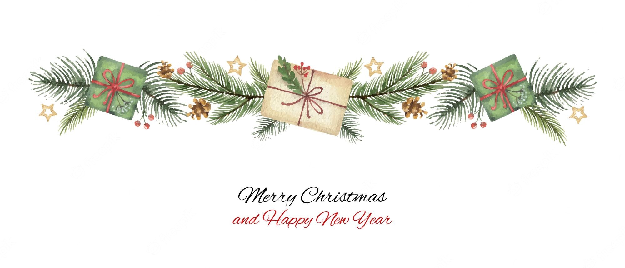 Christmas garland Image. Free Vectors, & PSD