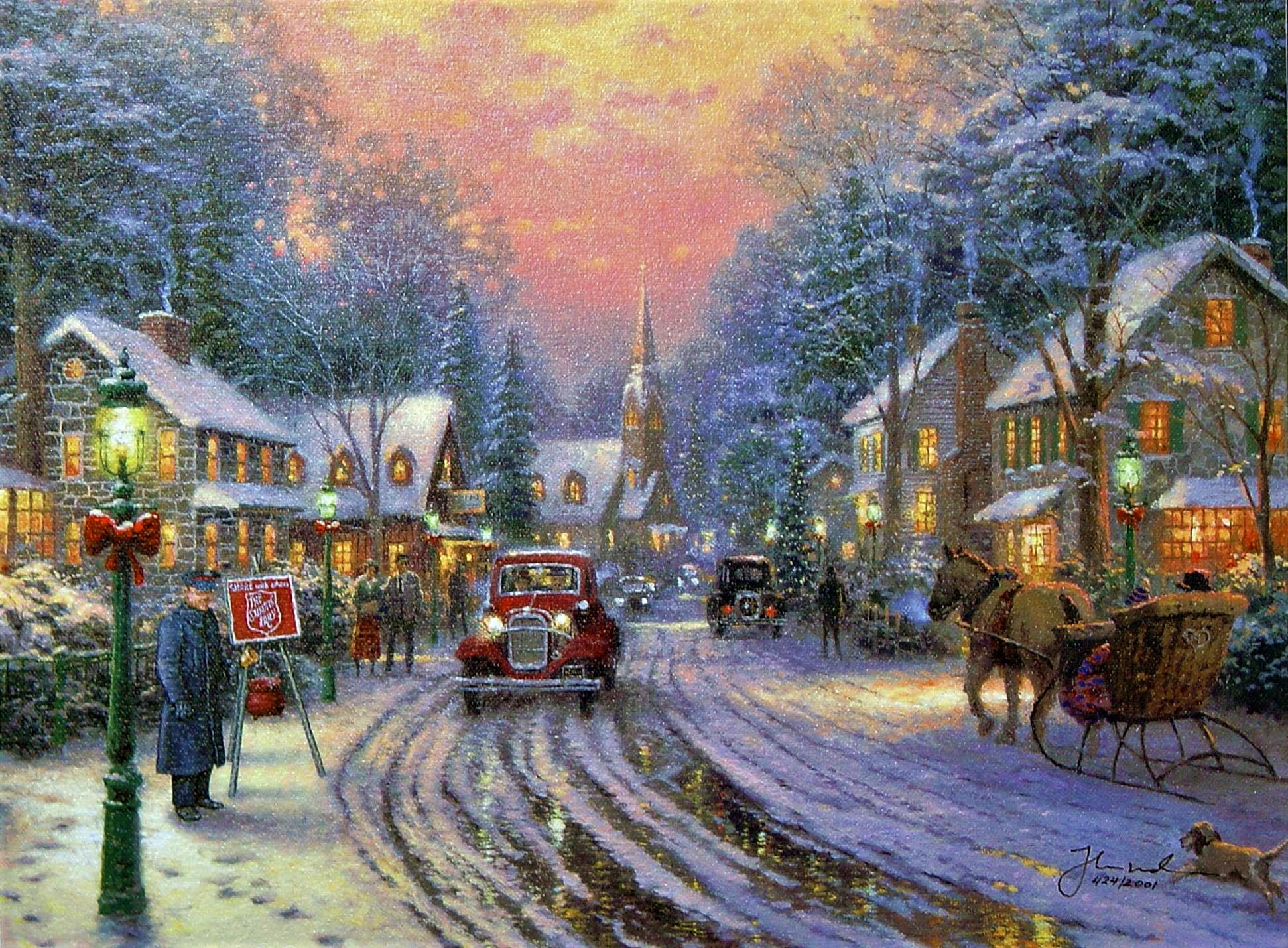 Christmas Paintings Wallpaper