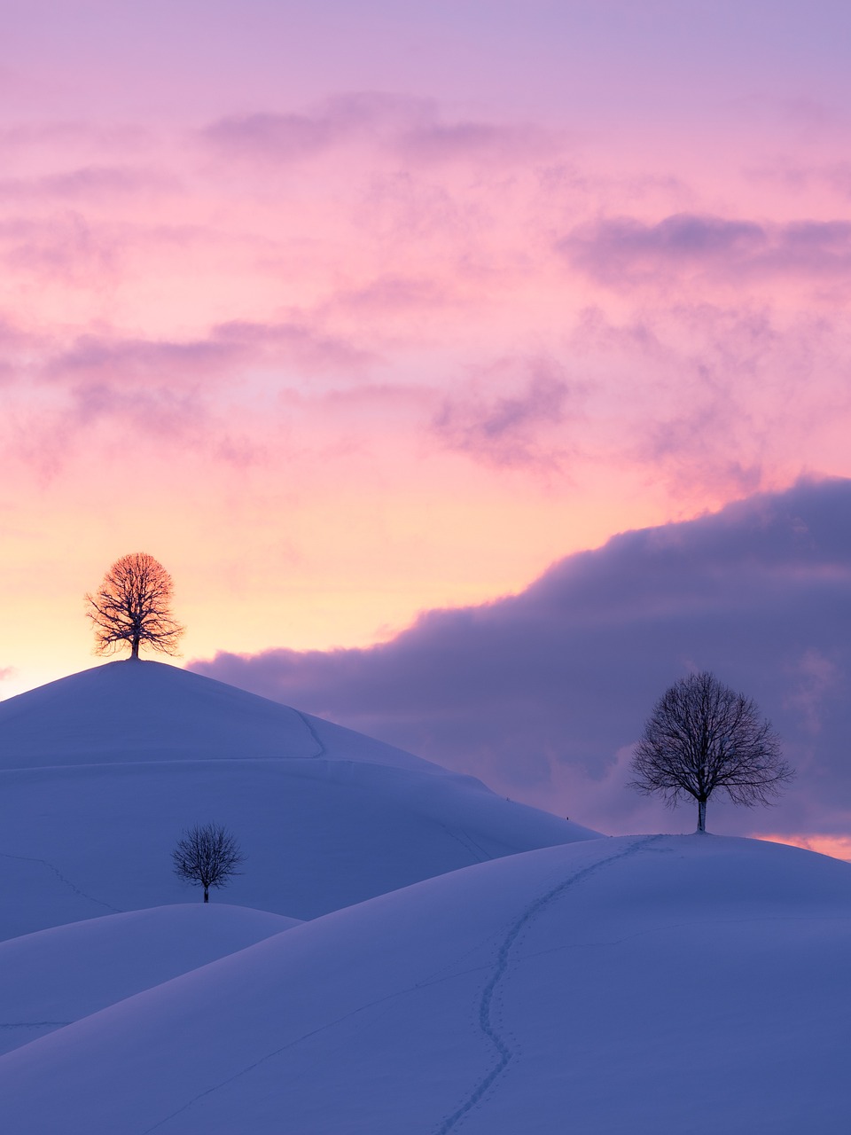 Hills Winter Sunset