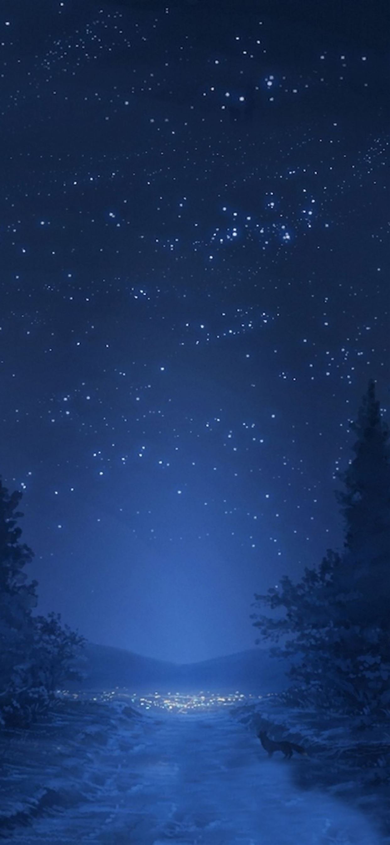 Night sky iPhone Wallpaper Free Download