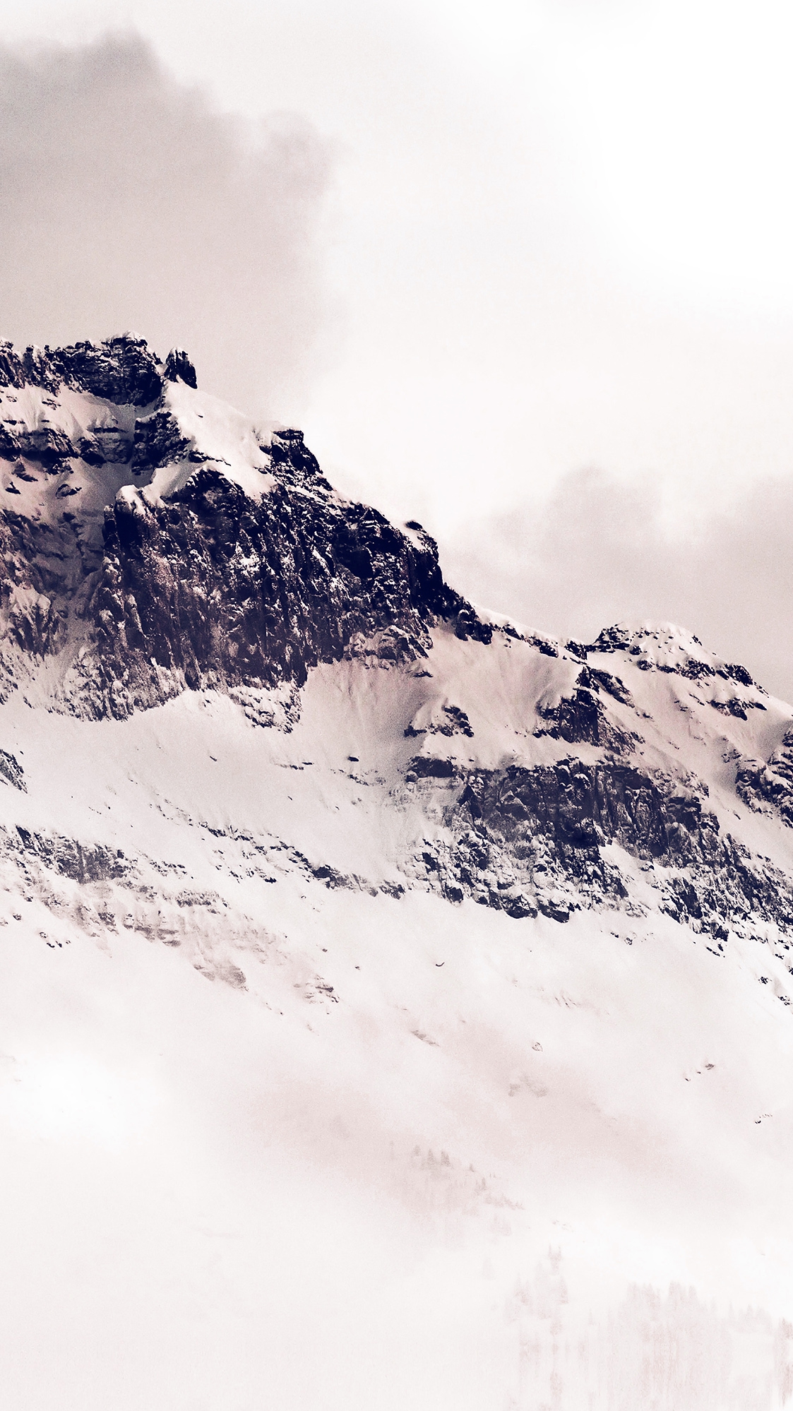 Mountains White Snow Winter Minimal IPhone Wallpaper Wallpaper, iPhone Wallpaper