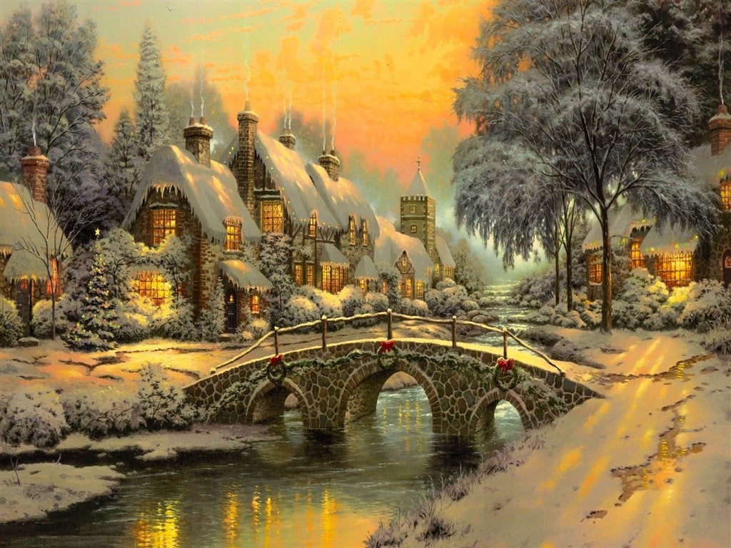 Christmas Paintings Wallpaper