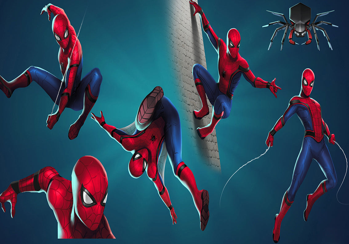 Spider Man Super Hero Woven Self Adhesive Removable Wallpaper Modern M