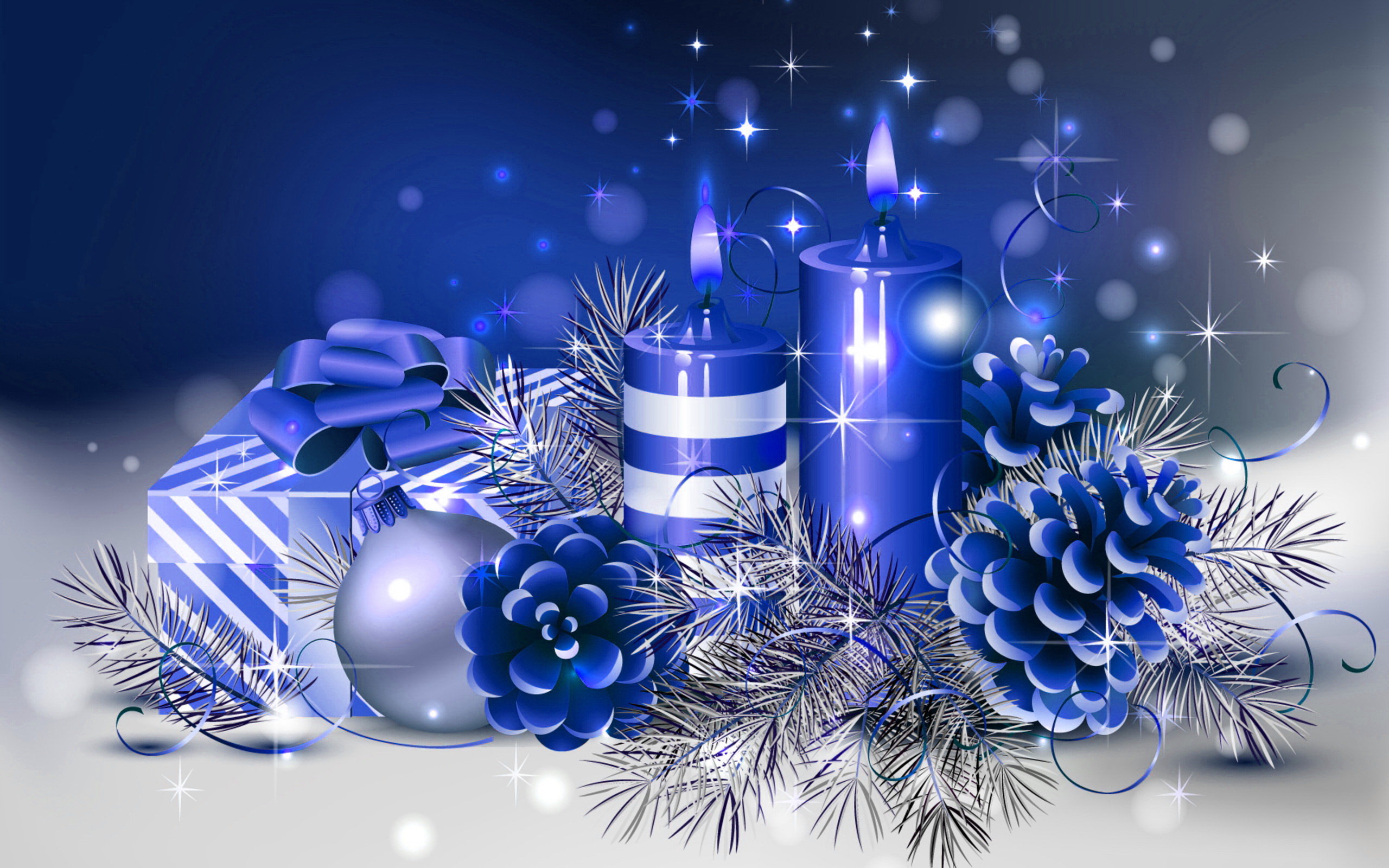 Blue Christmas Wallpaper HD
