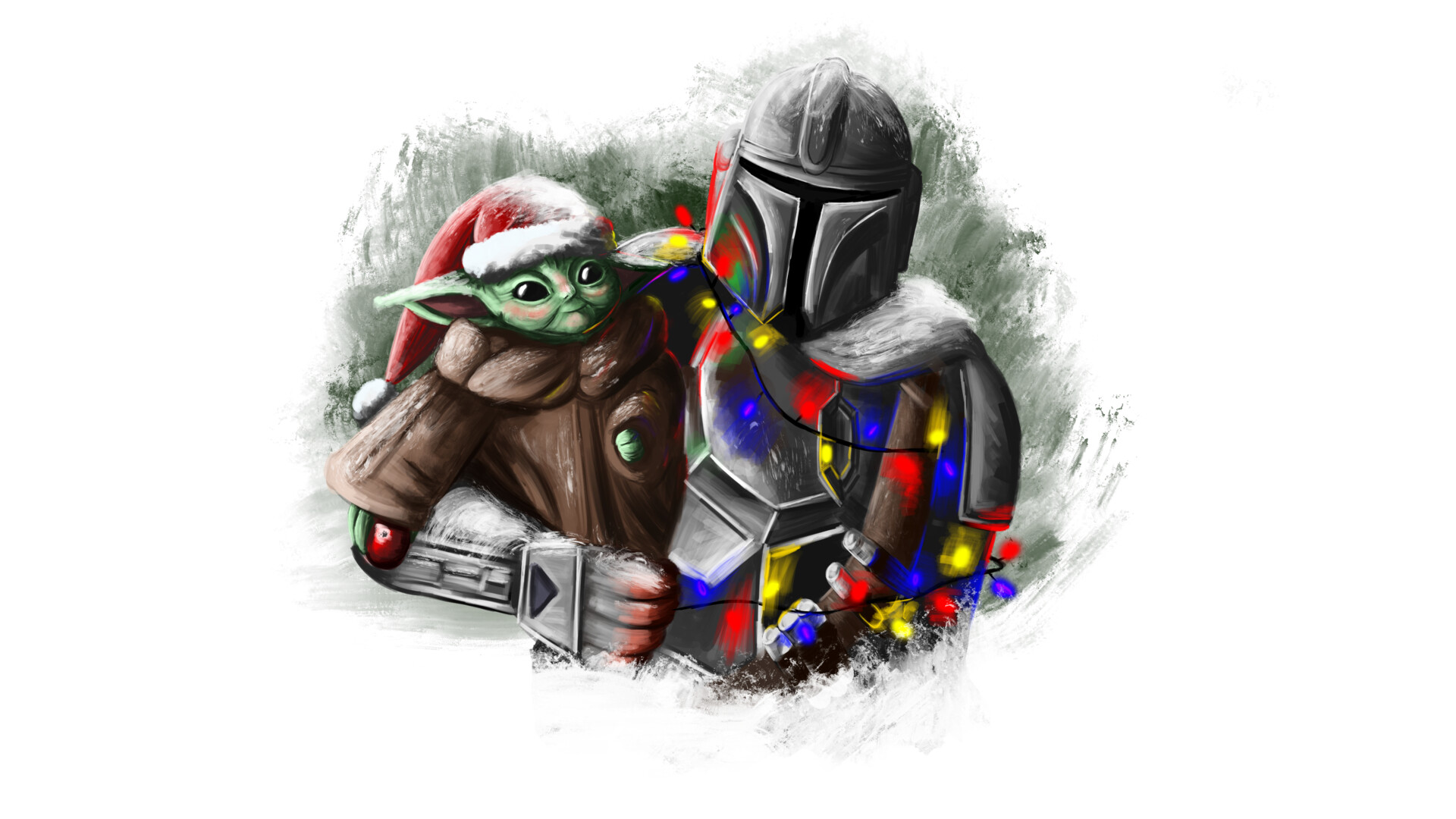 The Mandalorian and the Child at Christmas Time