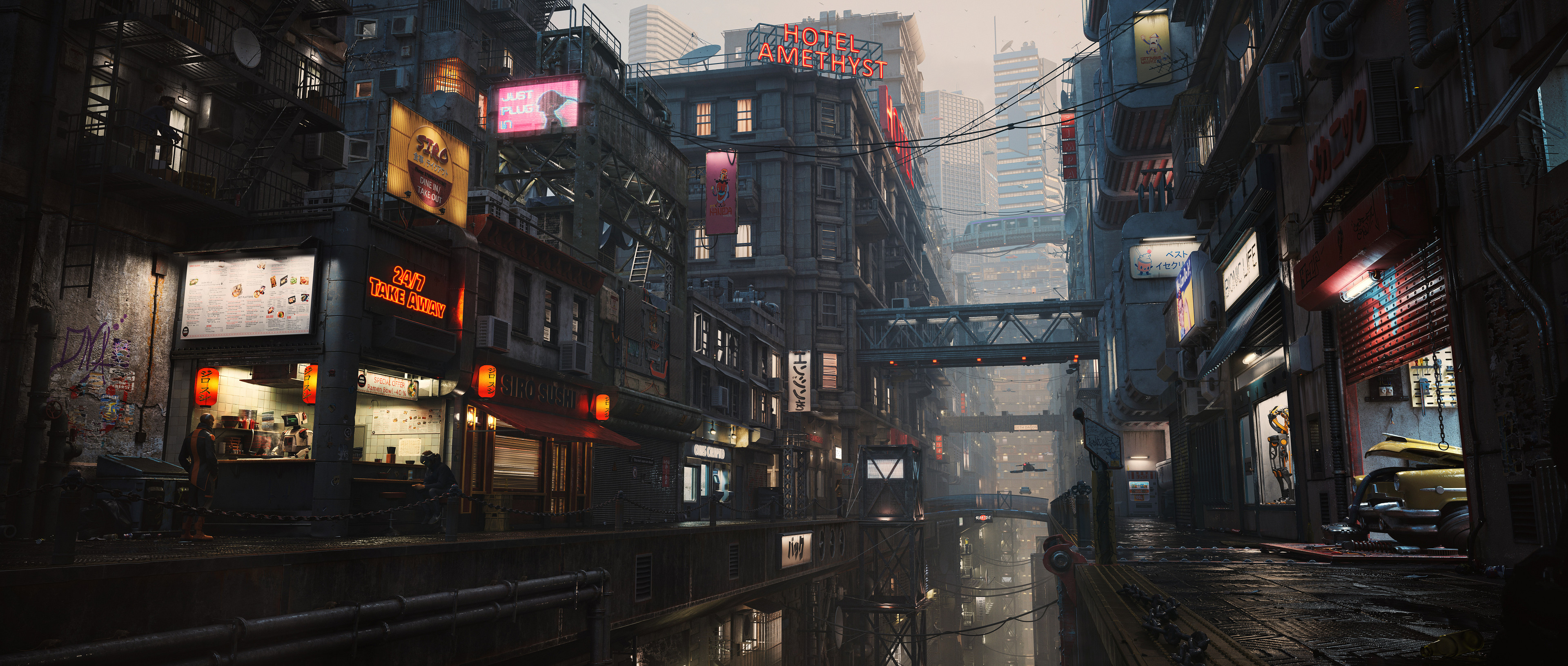 2560x1080 Alone Cyberpunk Morning 4k 2560x1080 Resolution HD 4k