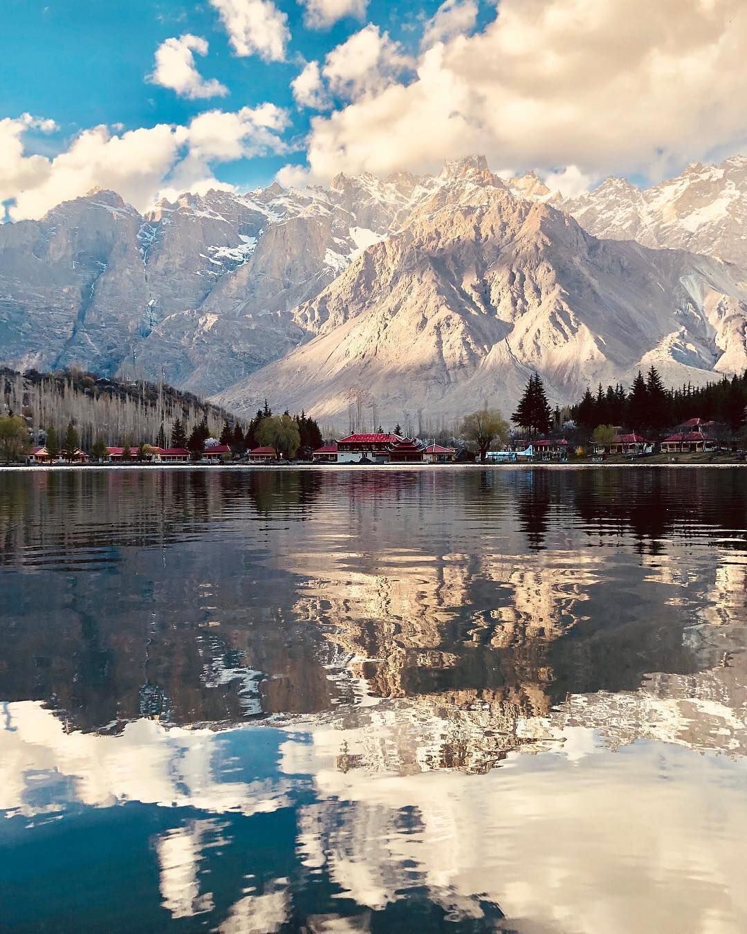 Shangrila Resort in Skardu with an astounding view of the lake, surrounded by the fruits laden o. Shangrila resort, Picture of beautiful places, Beautiful places