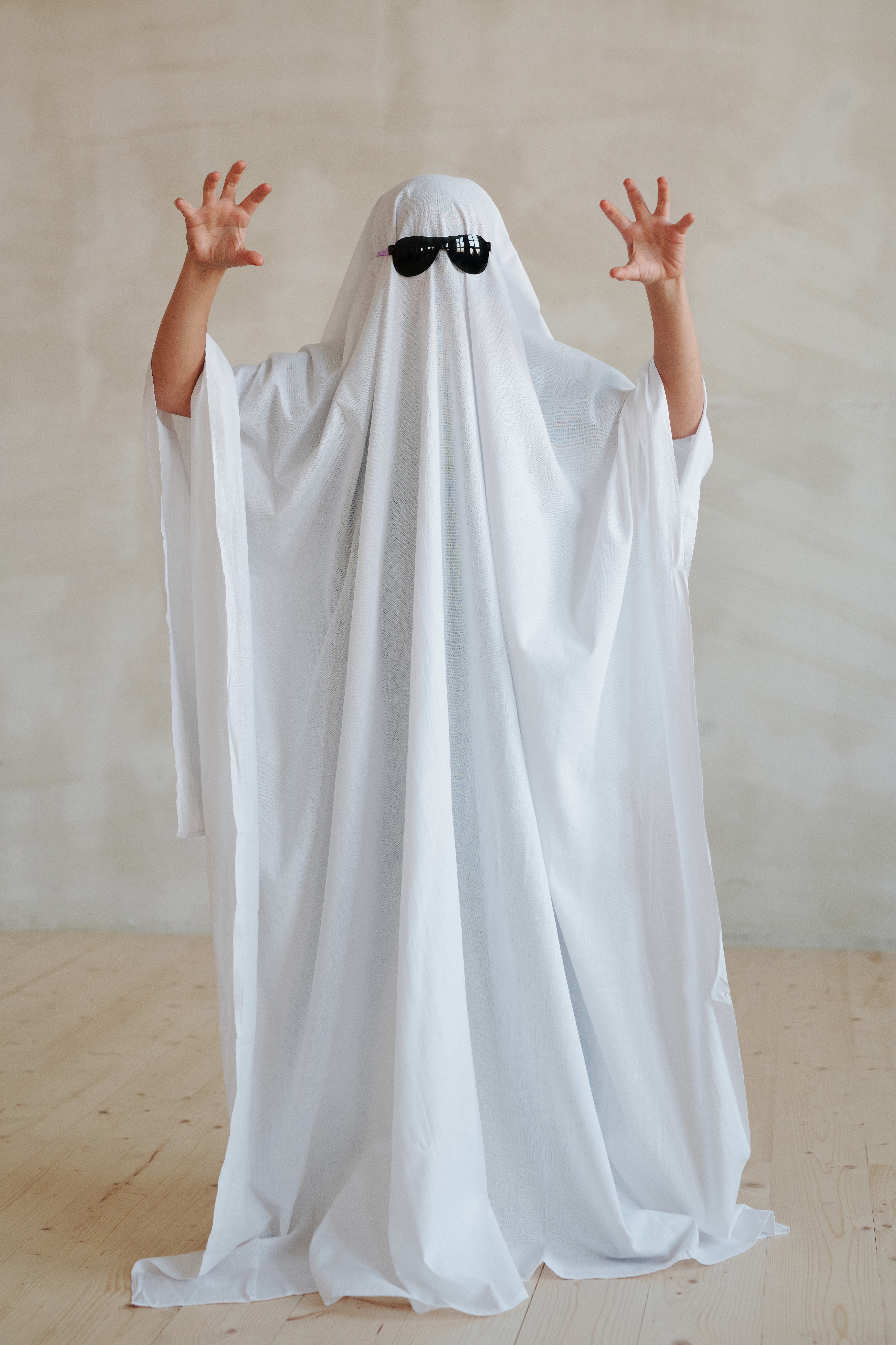Person Wearing White Halloween Costume and Sunglasses · Free