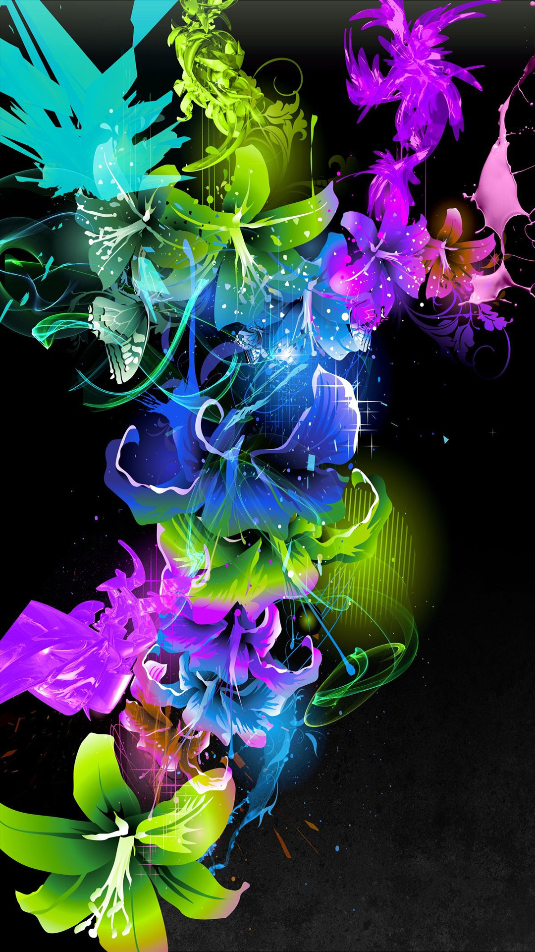 Abstract Flowers Wallpaper for Samsung