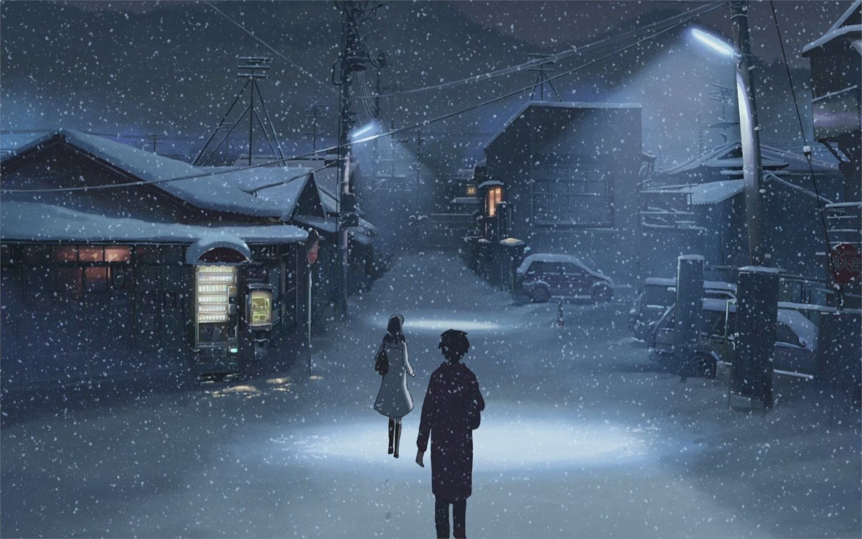 Anime 5 Centimeters Per Second Takaki Touno Akari Shinohara Wallpaper. Anime snow, Anime background, Winter wallpaper hd