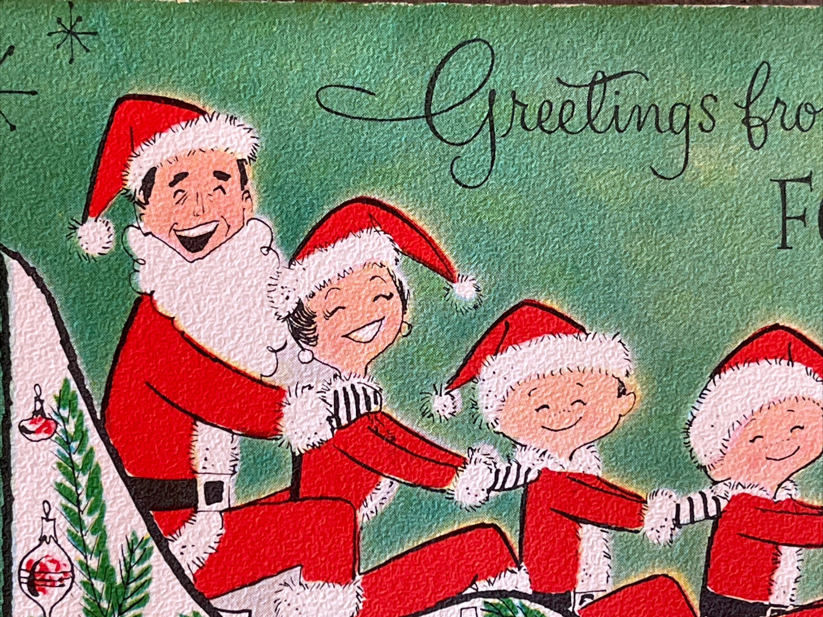 mid century modern christmas cards