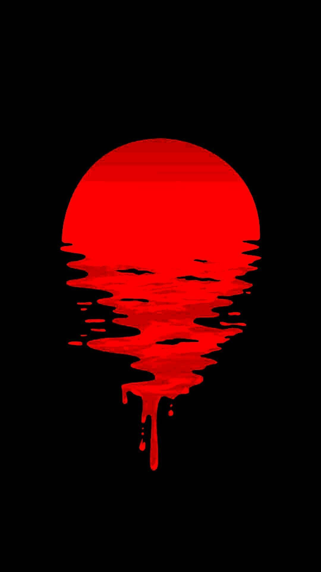 Download Dark Red Moon Wallpaper