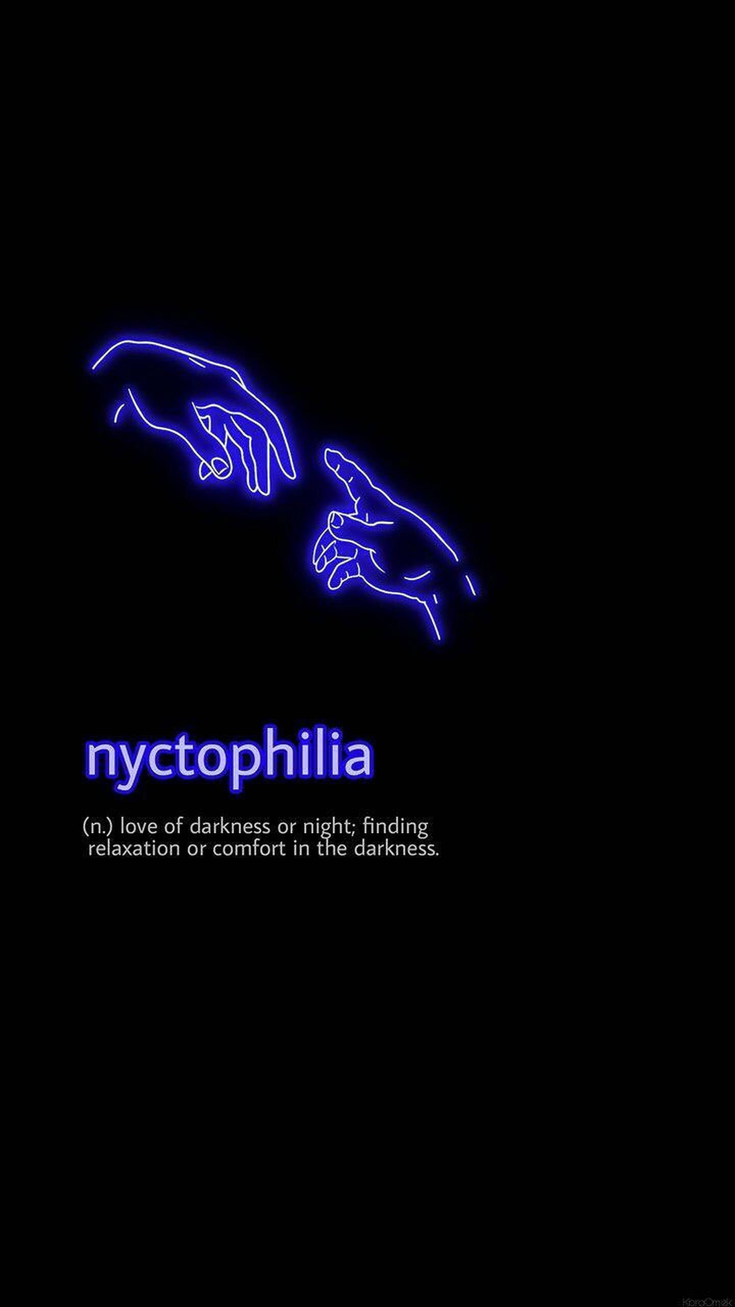 Download Nyctophilia Aesthetic Words Wallpaper