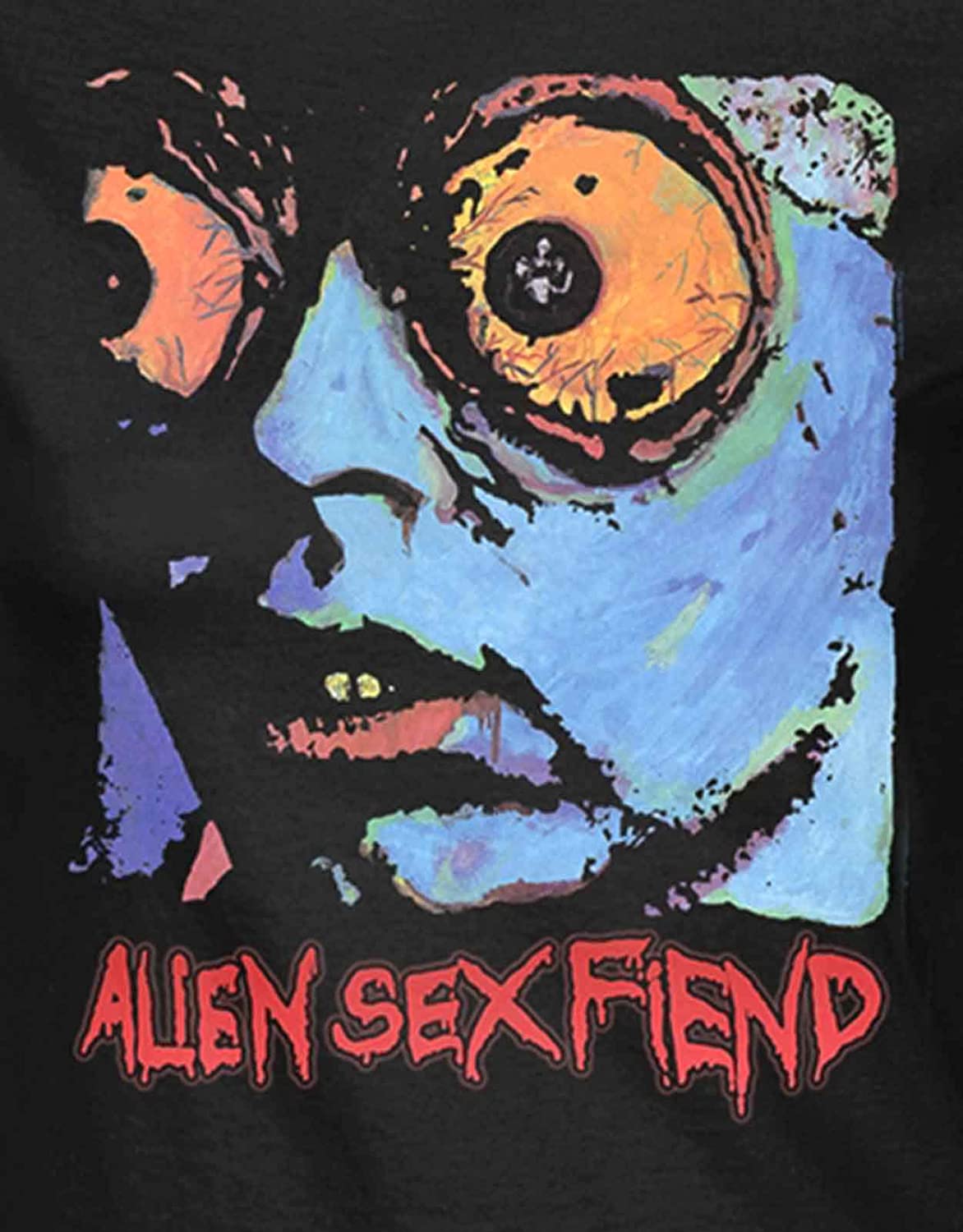 Alien Sex Fiend T Shirt Acid Bath Band Logo Official Womens Junior Fit Black Size S, Clothing, Shoes & Jewelry