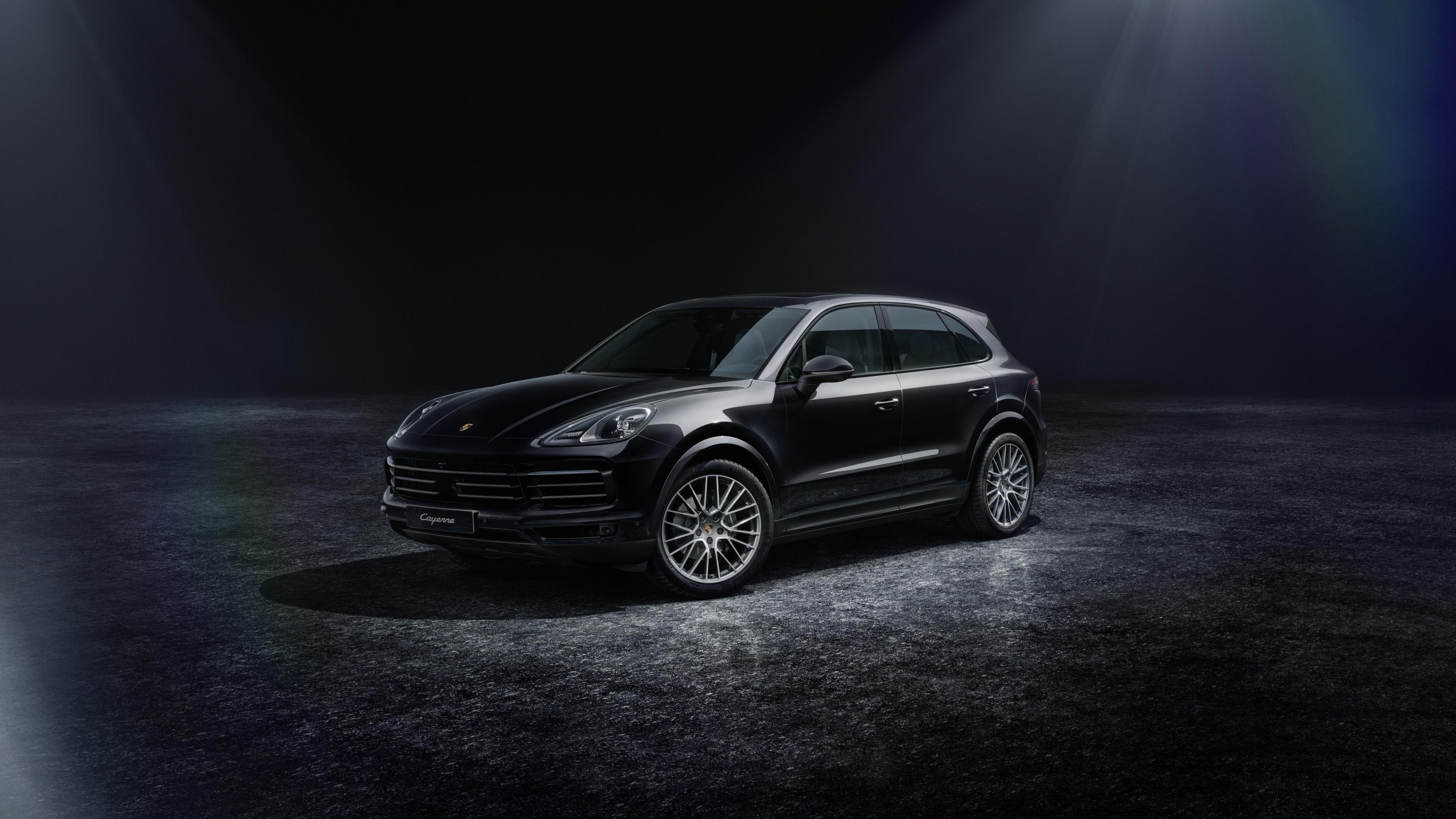 Porsche Cayenne Platinum Edition Wallpaper 4K, 2022, Dark Background, Black Dark
