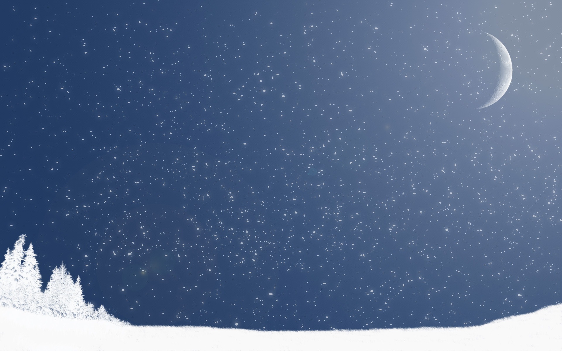 Winter in the minimal Desktop wallpaper 1680x1050