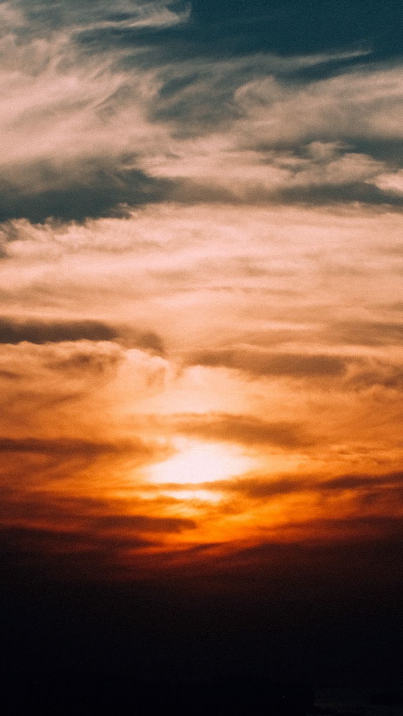 Download Wallpaper 800x1420 Sky, Clouds, Cloudy, Sunset Iphone Se 5s 5c 5 For Parallax HD Background