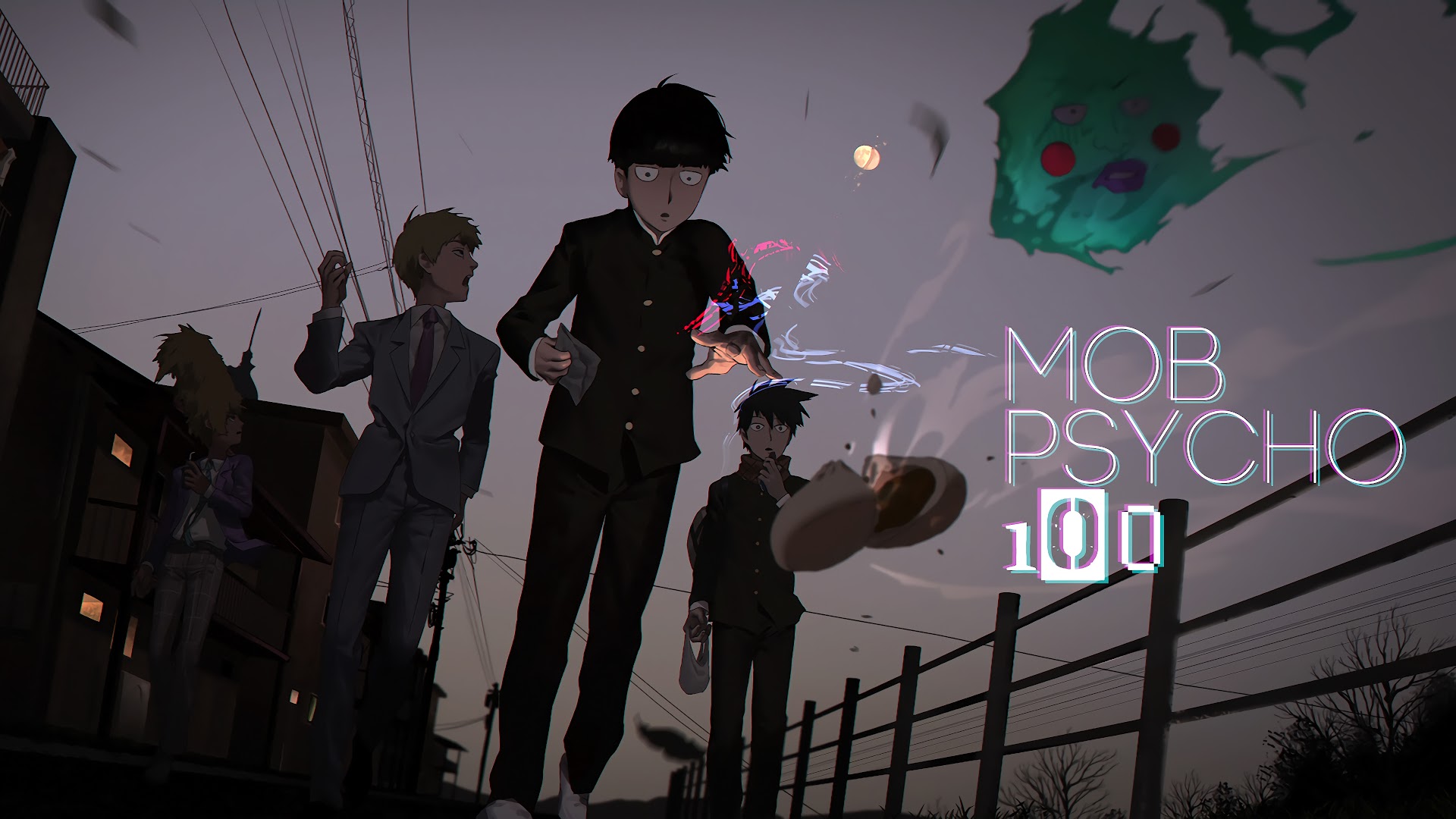 Mob Psycho 100 Anime Characters 4K Wallpaper
