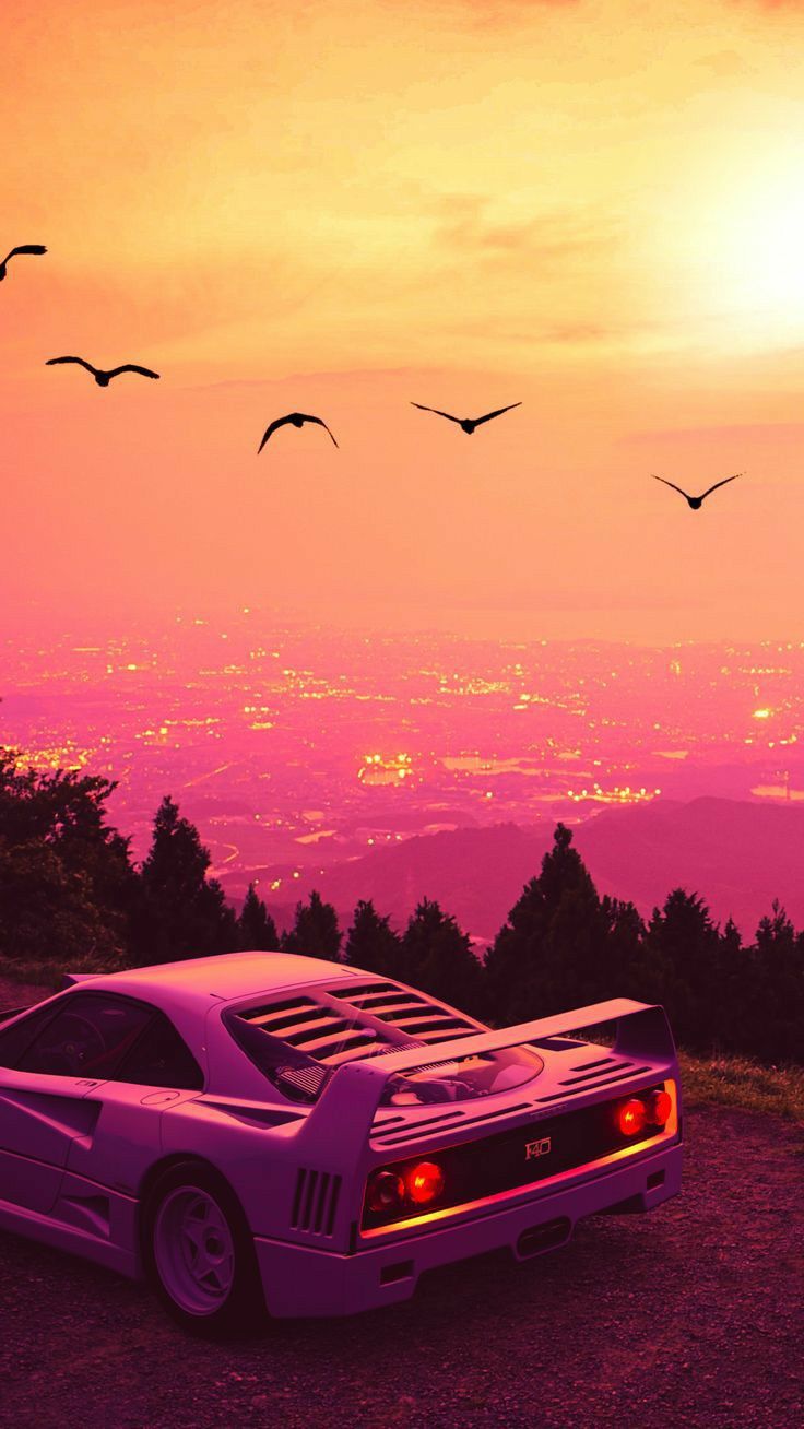 Ferrari F40 Gran Turismo. Scenery wallpaper, Vaporwave wallpaper, Scenery