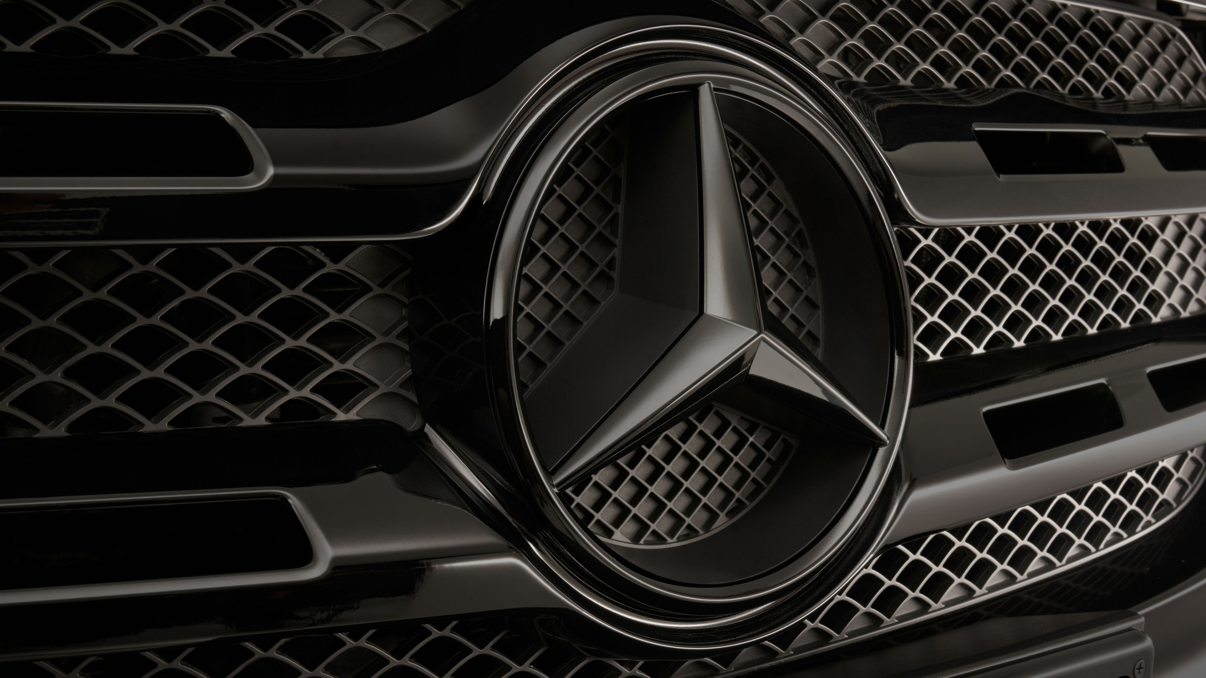 Mercedes Benz X Class Wallpaper 4K, Logo, Black Dark