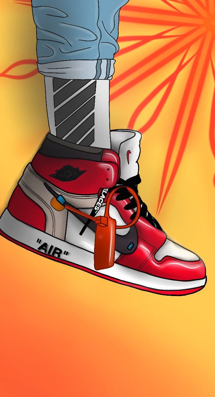 Air Jordan 1 X Off White wallpaper. Jordan shoes wallpaper, Shoes wallpaper, Sneakers wallpaper