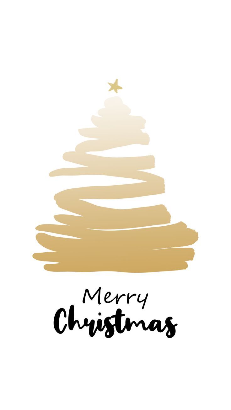 Merry Christmas Gold Tree Greeting Card by SmallRedGiant. Gold christmas, Merry christmas, Christmas aesthetic