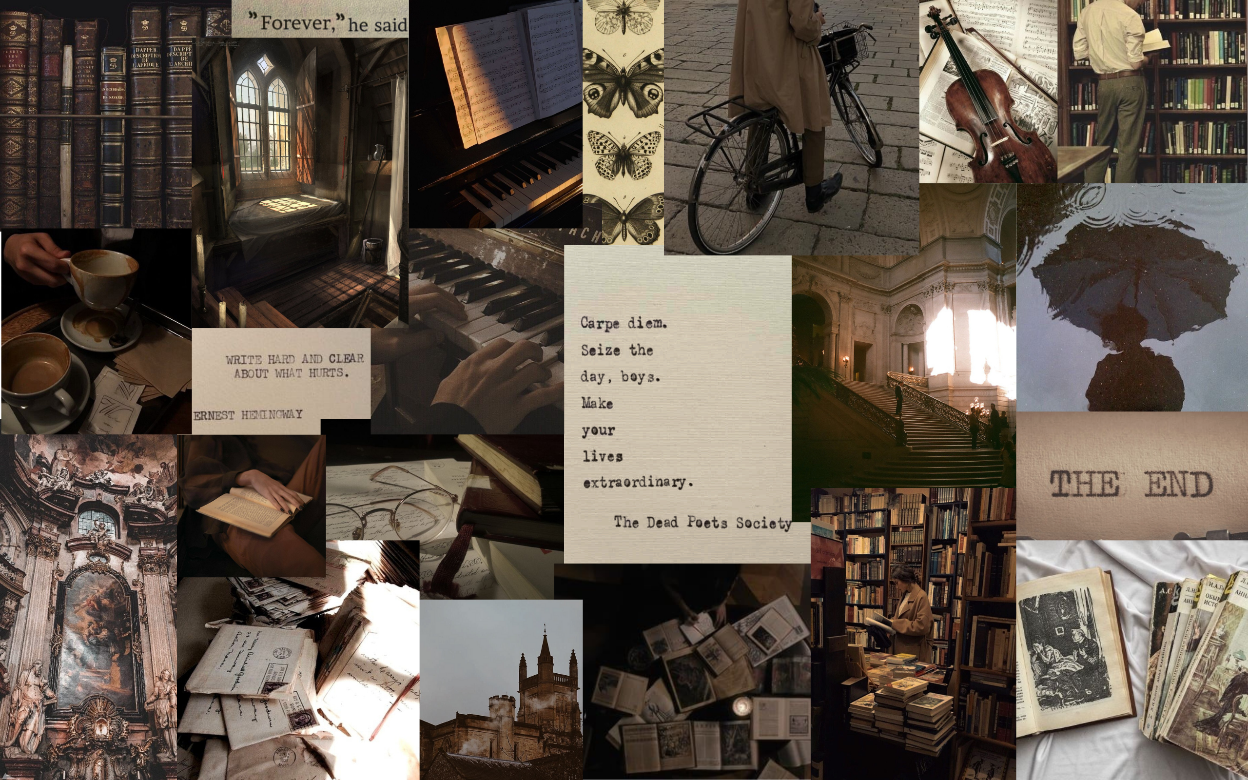 Dark Academia Collage. Dark academia collage, Cute desktop wallpaper, iPhone wallpaper themes