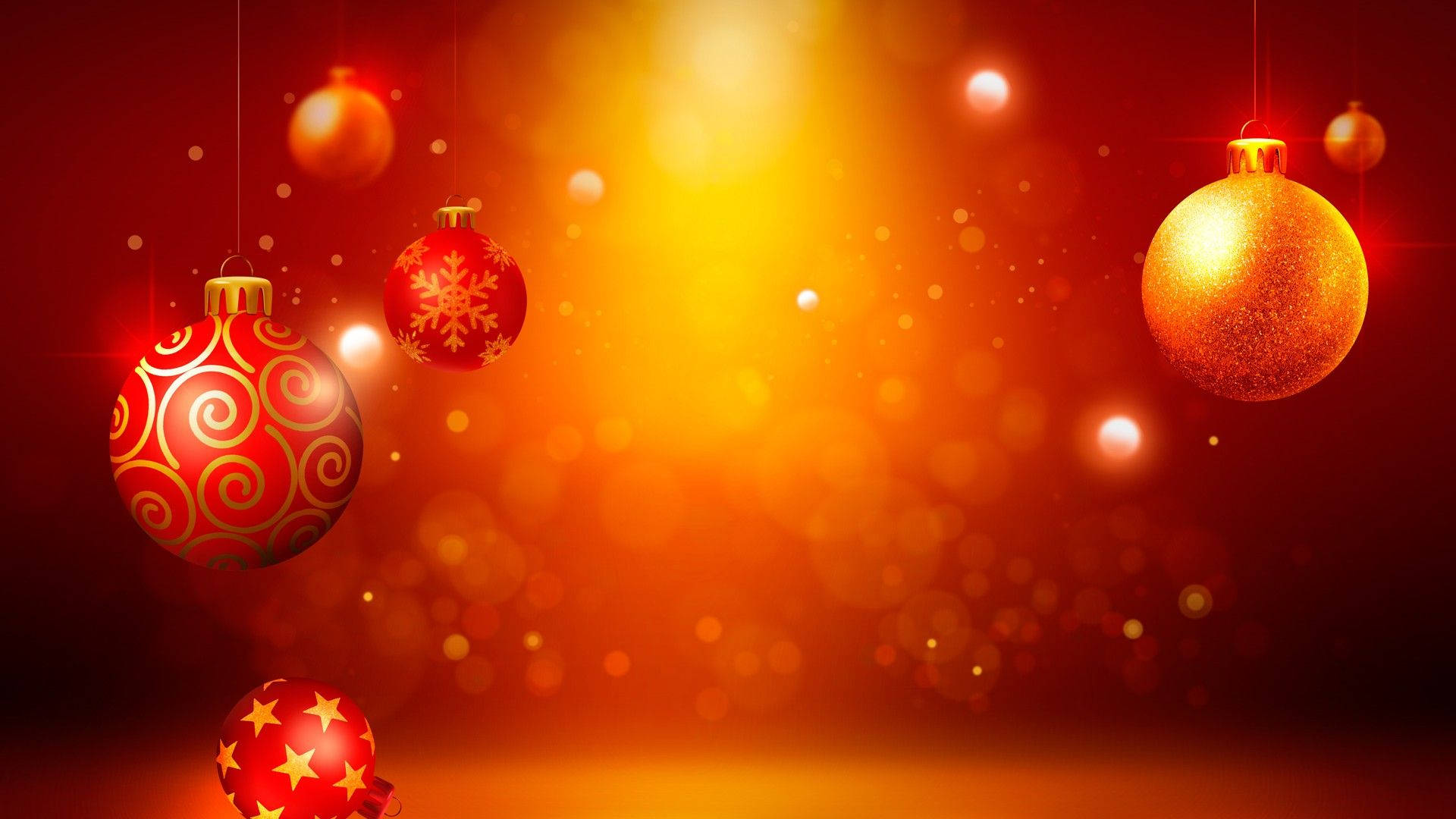 Download Gold And Red Christmas Background Wallpaper