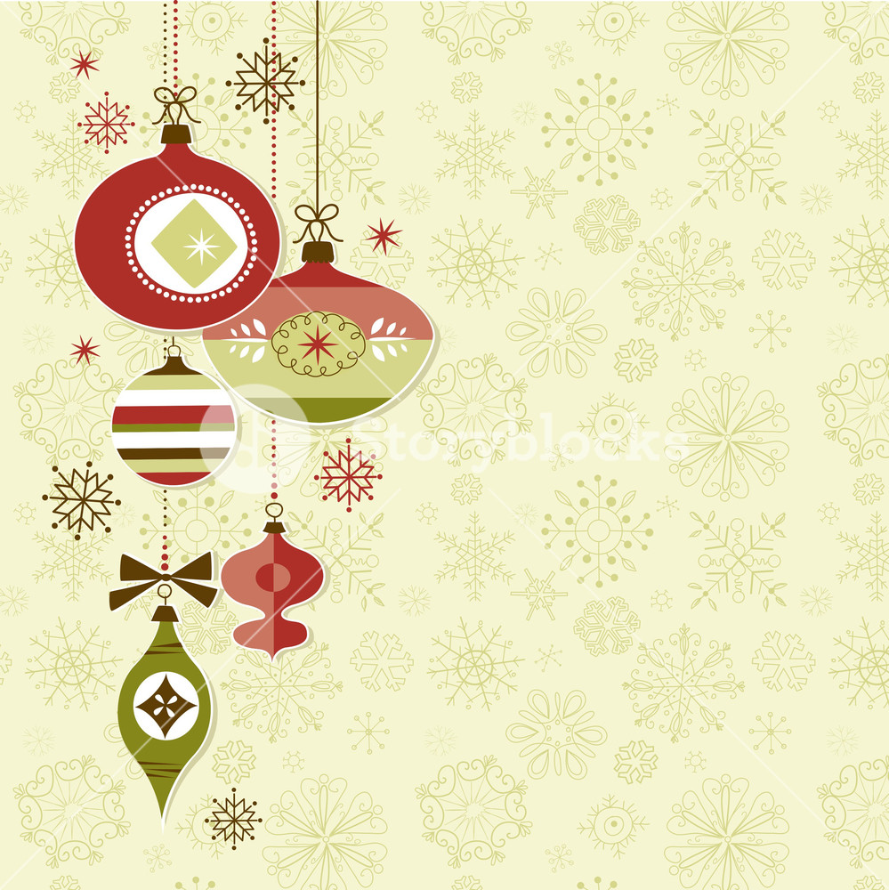 Retro Christmas Ornaments Royalty Free Stock Image