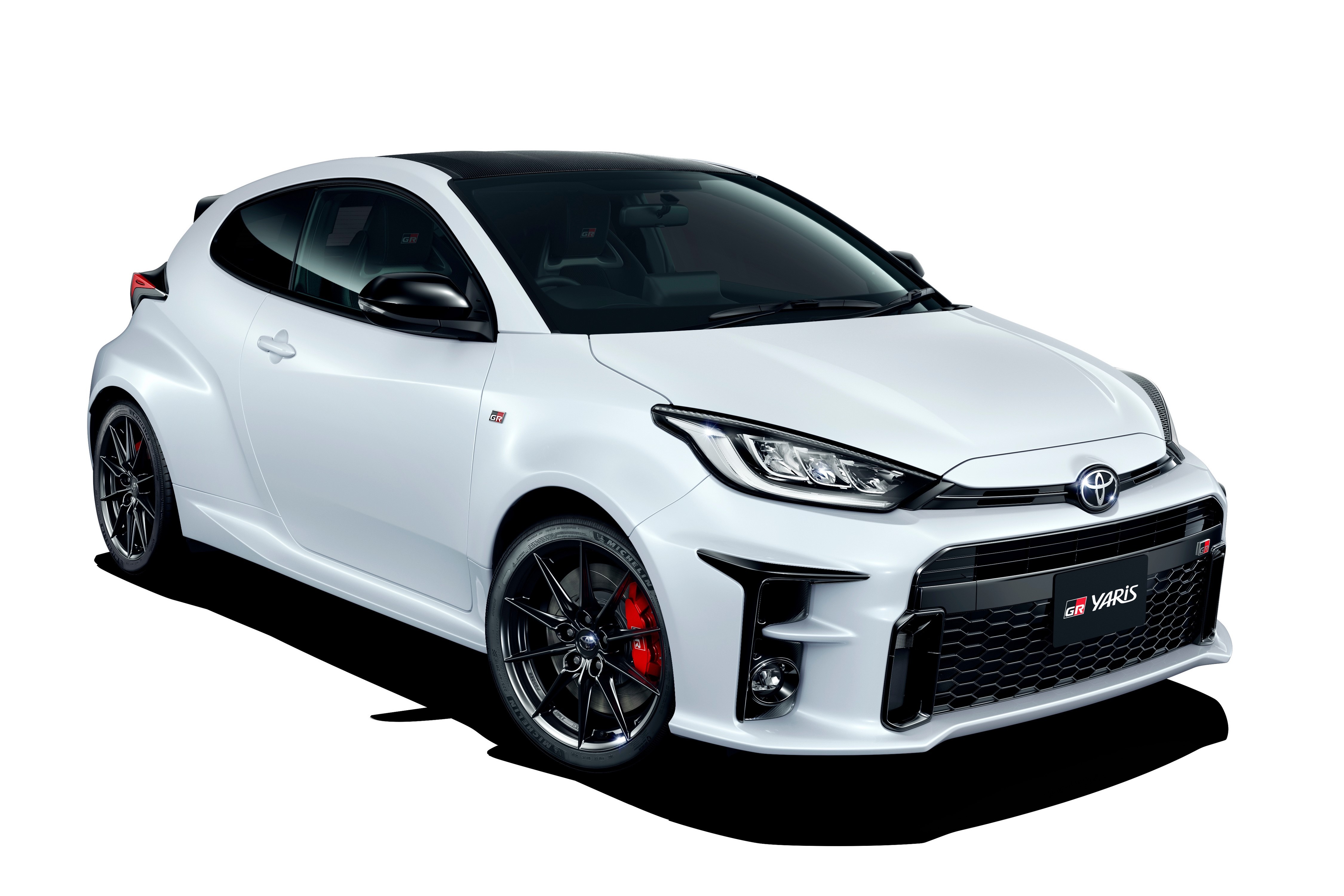 4K, GR Yaris RZ High Performance, JP Spec, 2020, Toyota, White, Metallic, White Background Gallery HD Wallpaper
