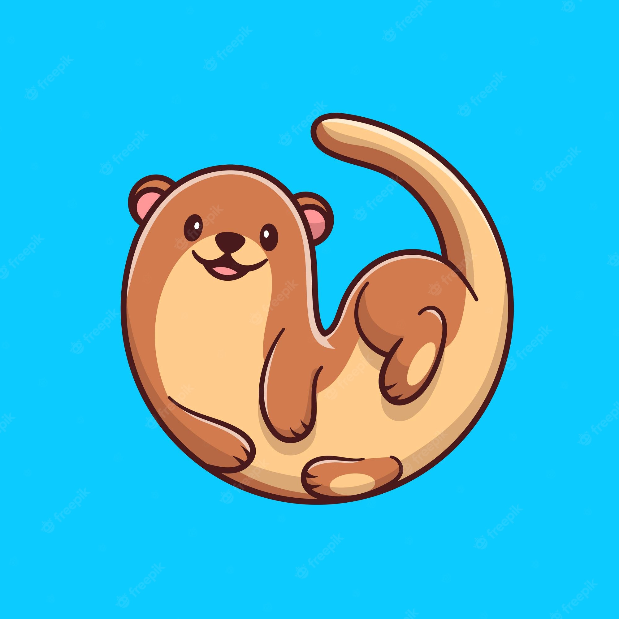 Baby otter Image. Free Vectors, & PSD