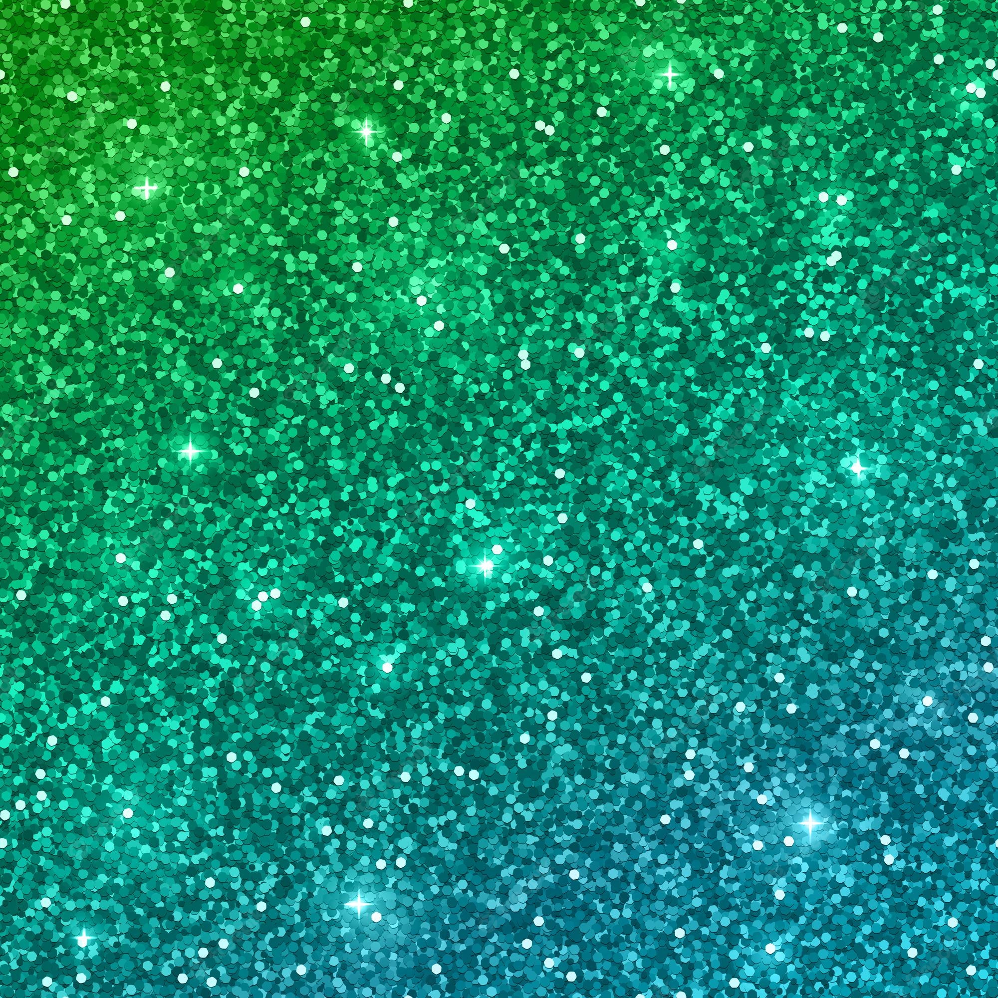 Premium Vector. Blue green gradient glitter background. shiny sparkles. vector