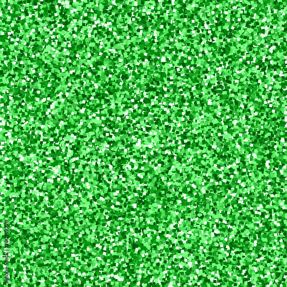 Vector green glitter seamless pattern. Shimmer sparkle background. Stock Vector