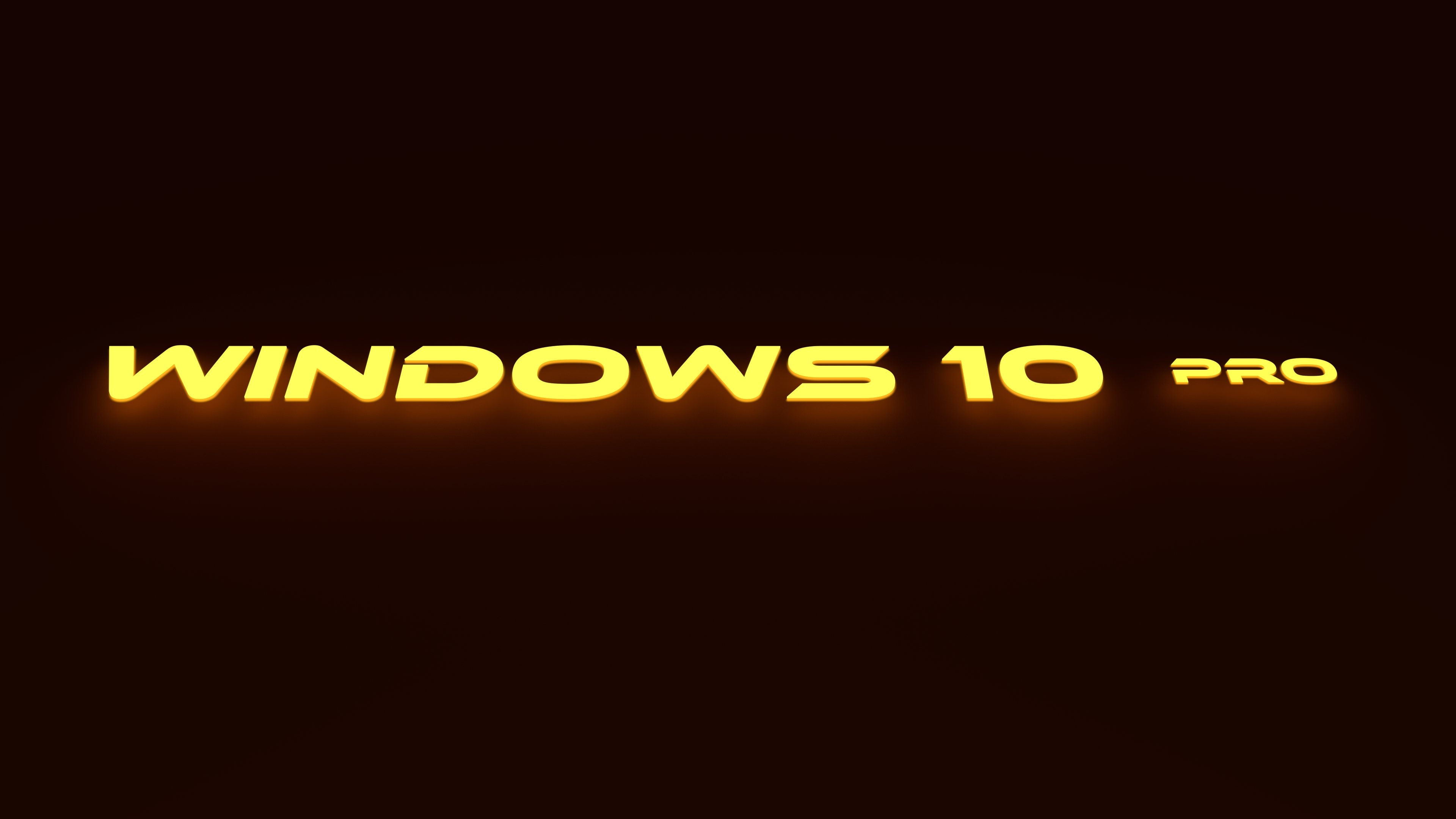 Windows 10 Pro glow yellow