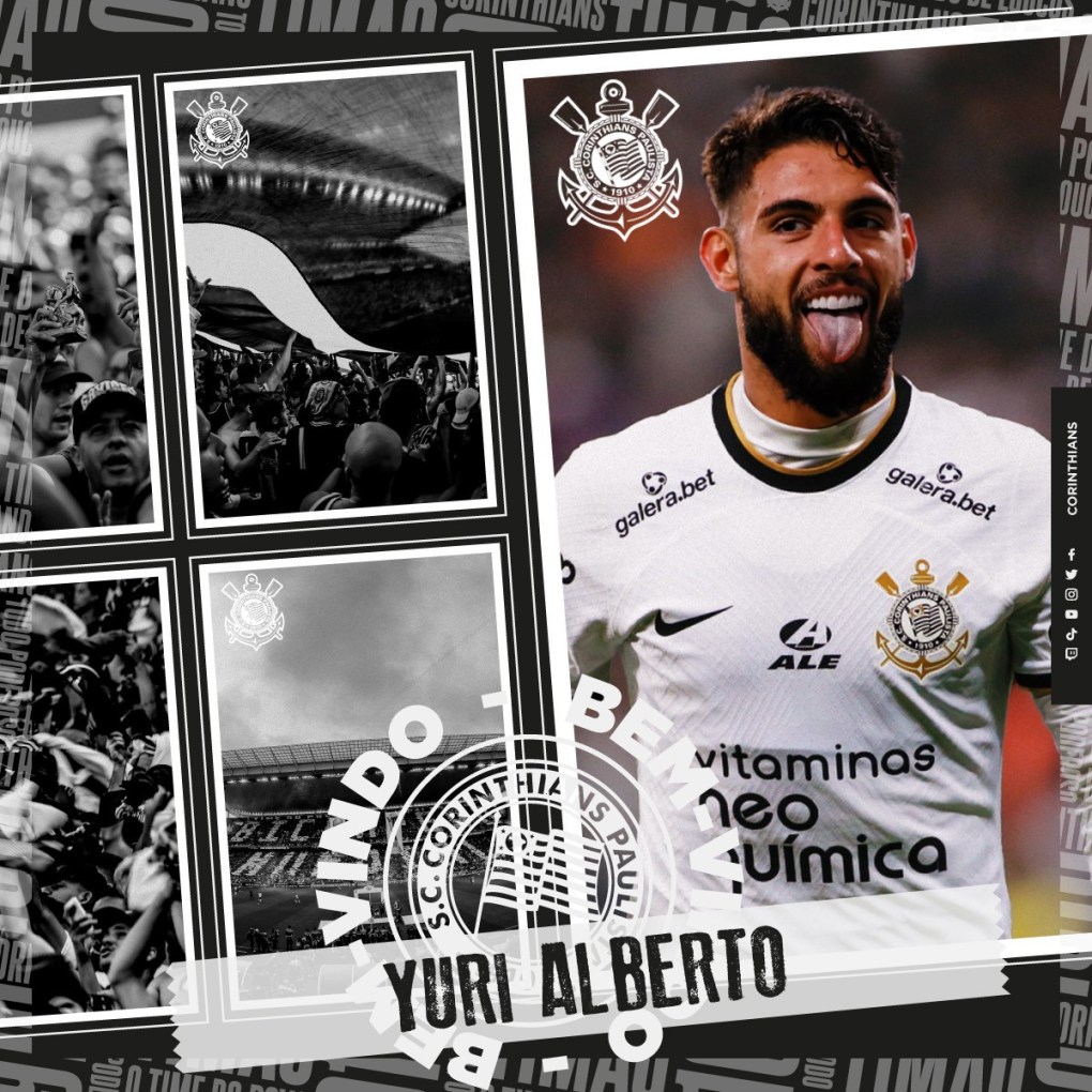 Yuri Alberto chega por empréstimo ao Corinthians