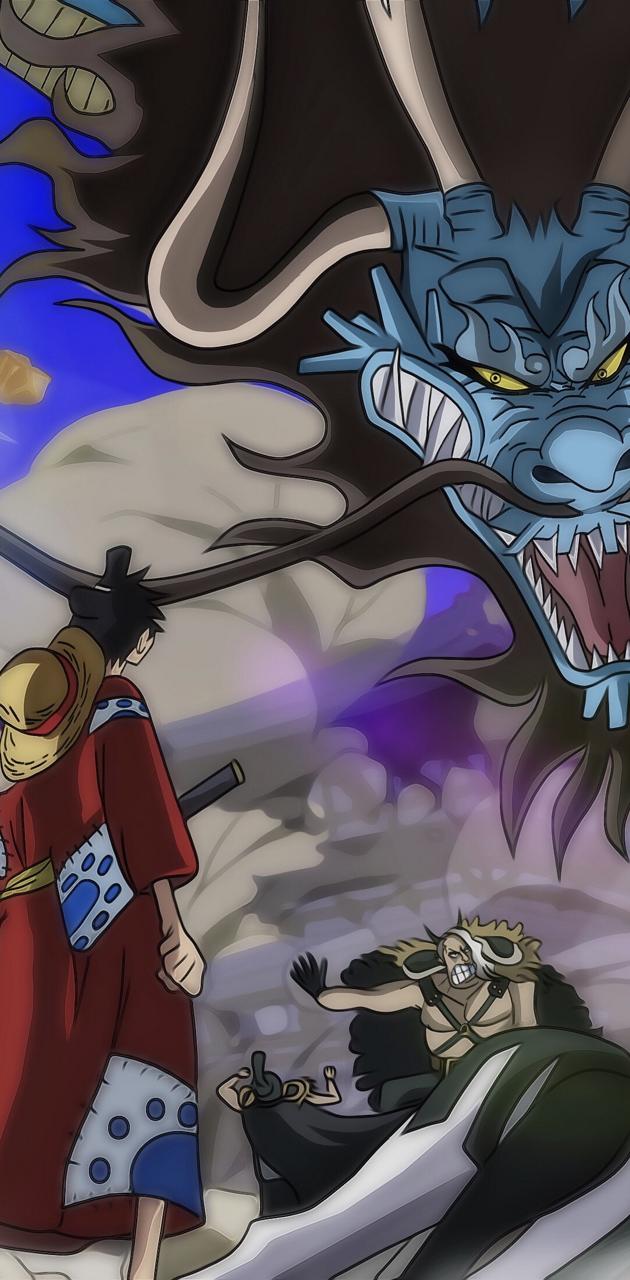 Luffy vs. Kaido (One Piece) 4K Wallpaper iPhone HD Phone #4181g