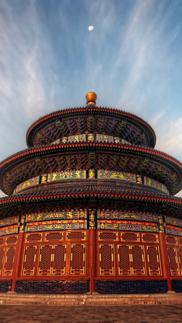 Wallpaper The Temple Of Heaven, China, sky, clouds, sunset, sunrise, travel, booking, vacation, Architecture