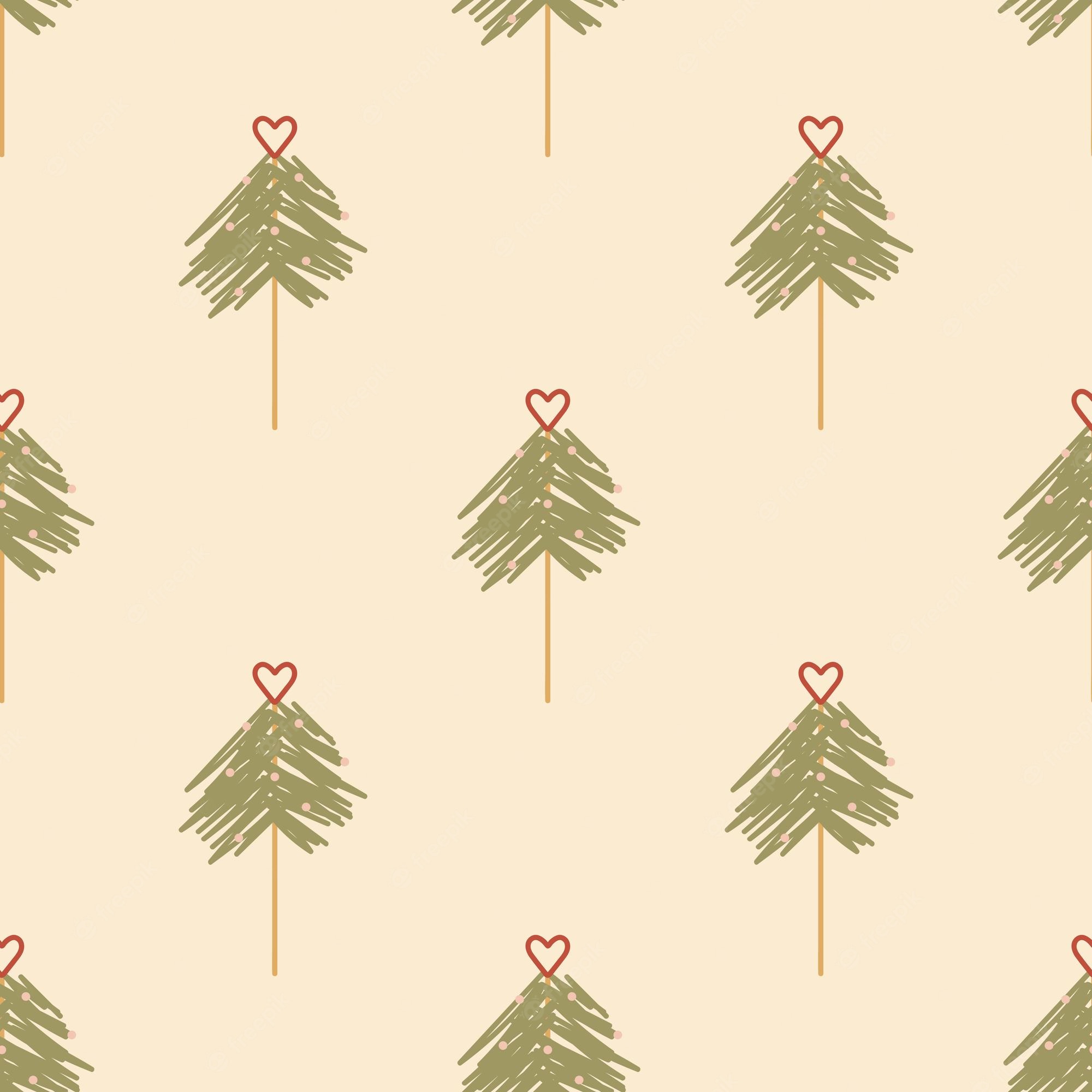 Premium Vector. Christmas tree boho seamless pattern abstract modern merry christmas background