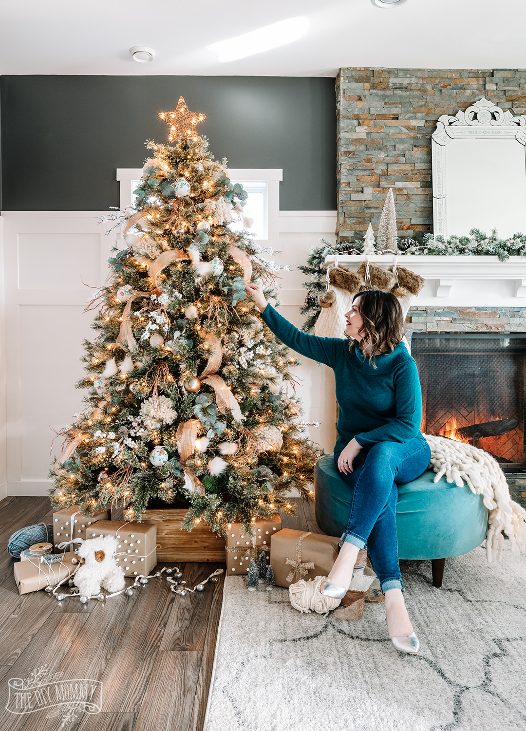 Rustic Boho Glam Christmas Tree Decorating Ideas. The DIY Mommy