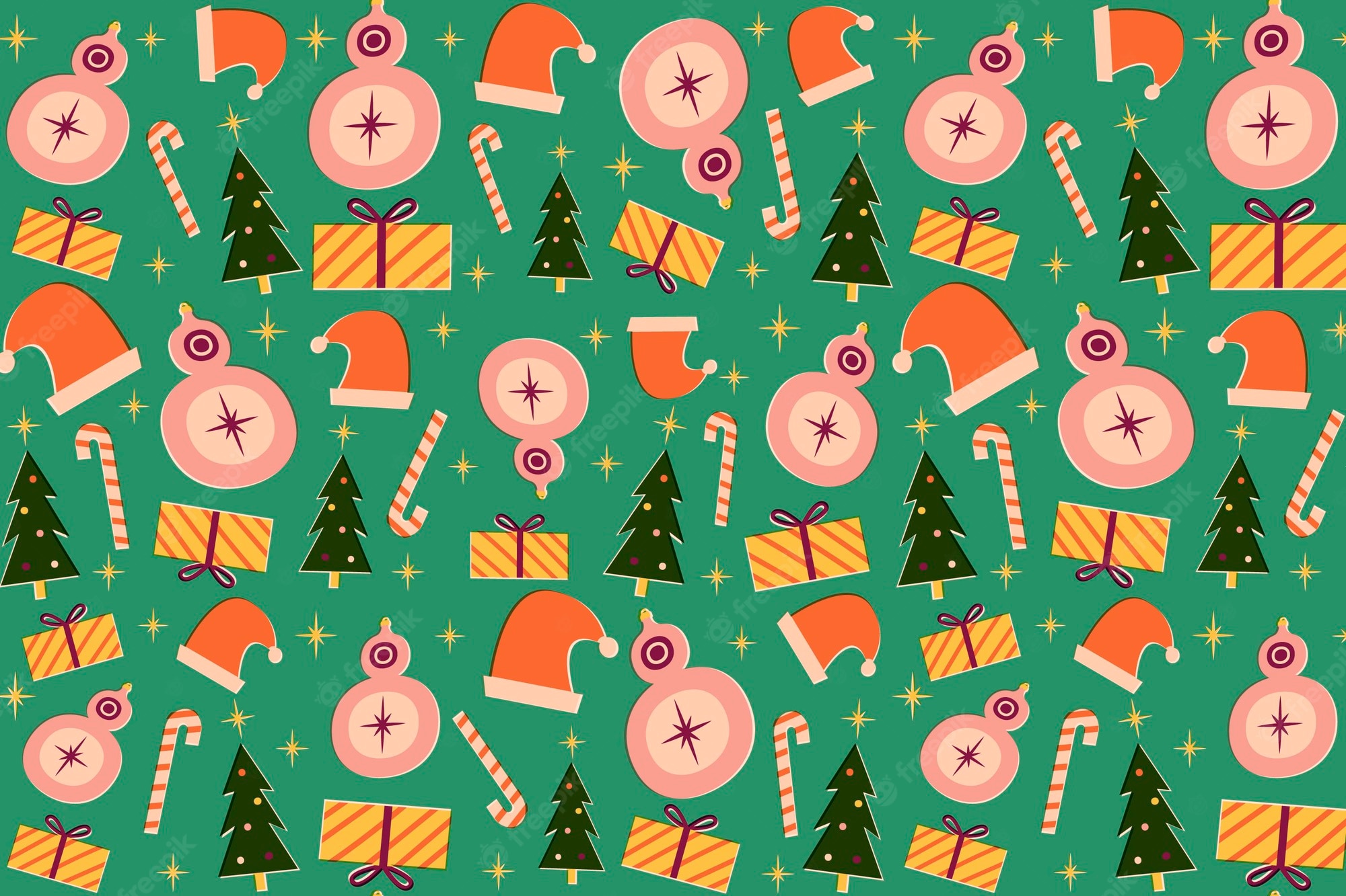 Vintage Christmas Pattern Wallpapers - Wallpaper Cave