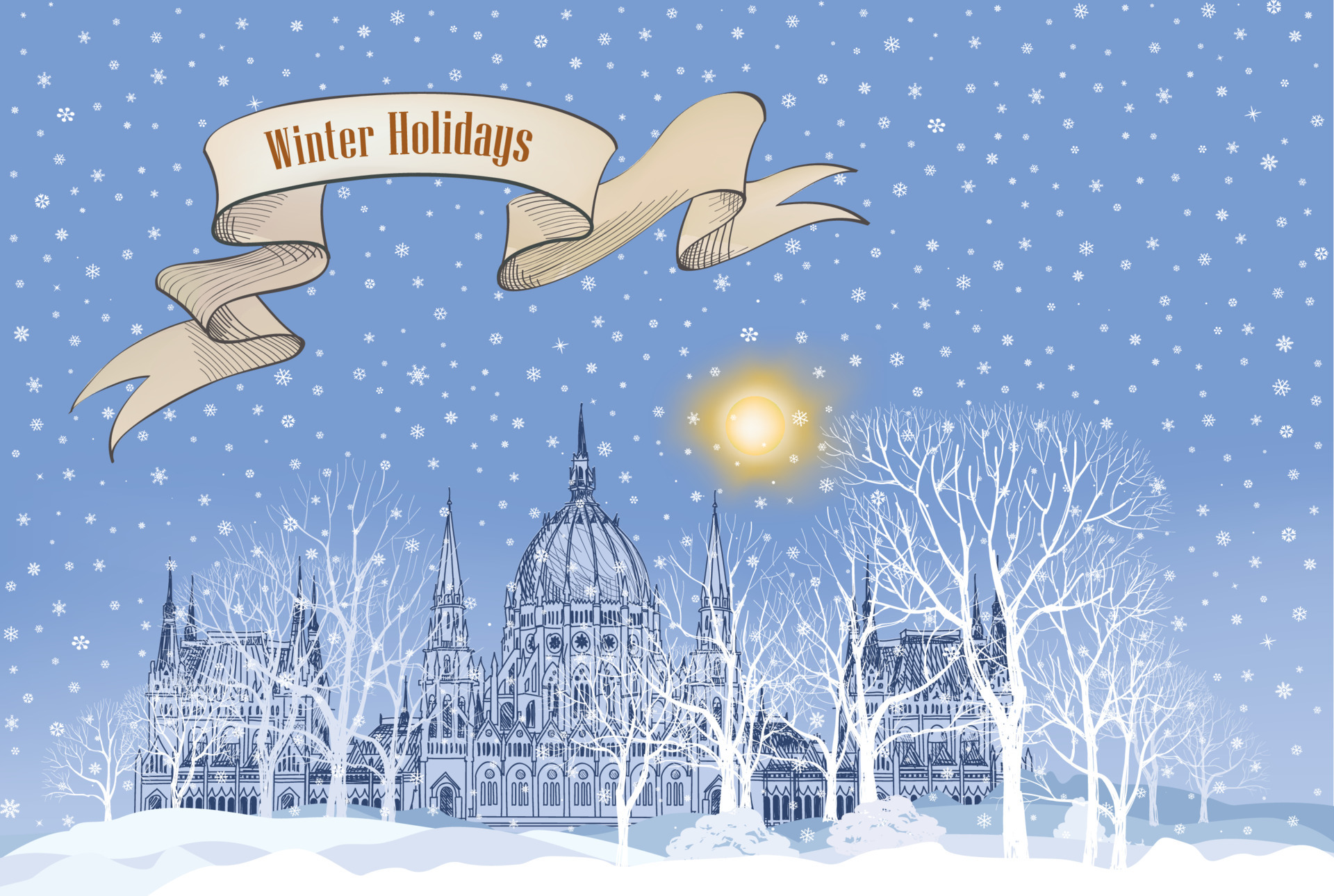 Winter Landscape Holidays Wallpapers - Wallpaper Cave