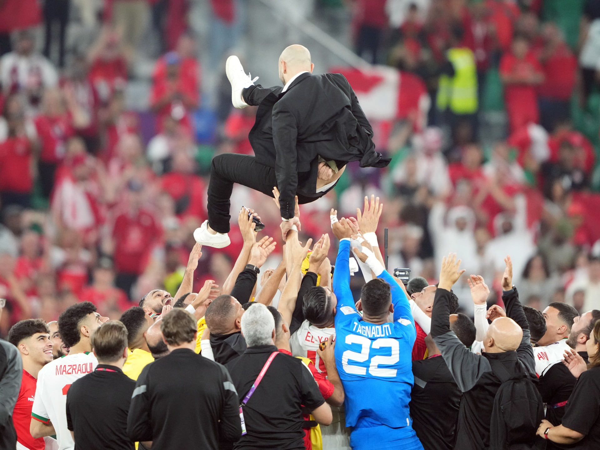 Morocco's historic win over Canada to secure World Cup advance. Qatar World Cup 2022