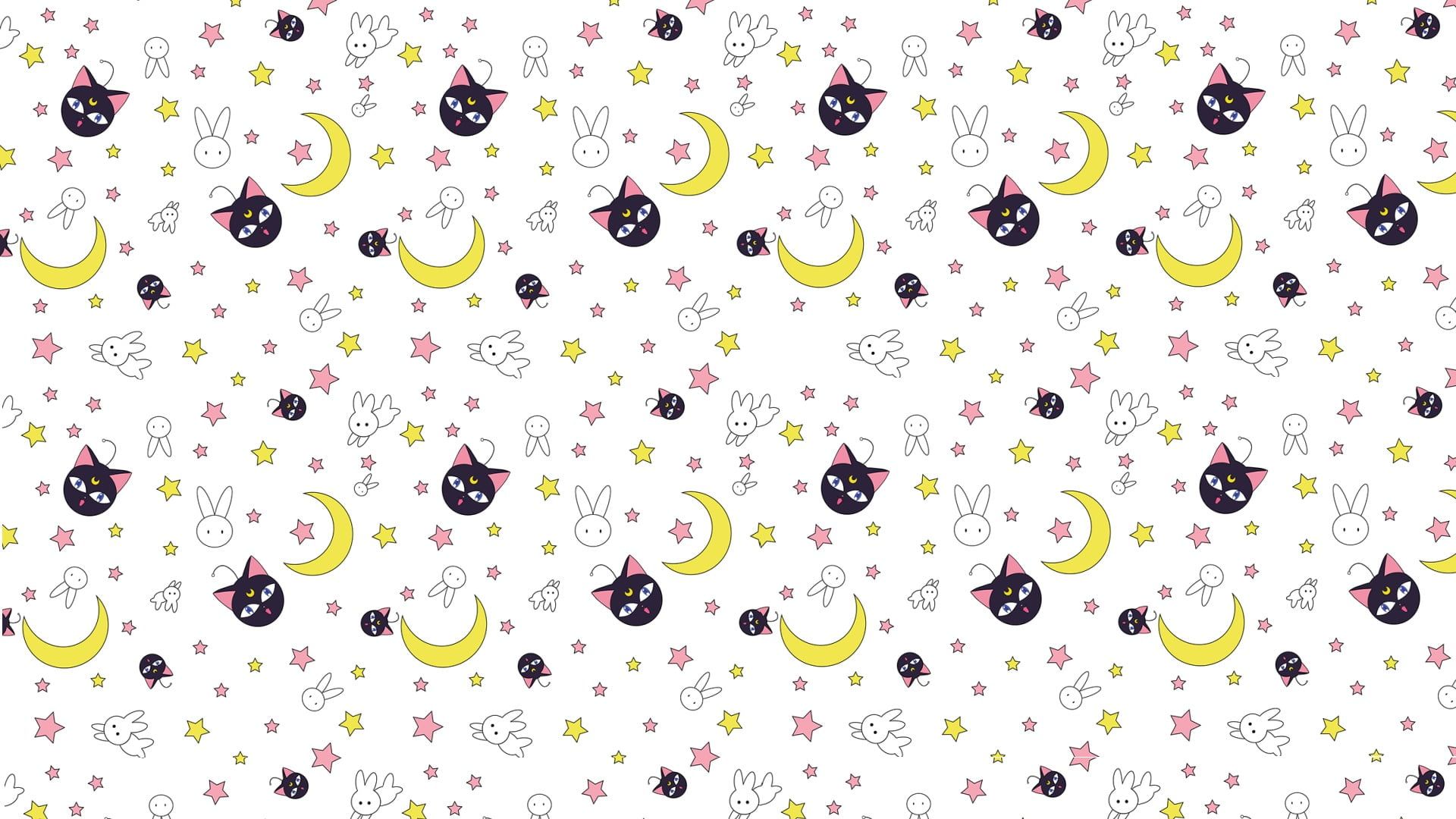 Sailor Moon Pattern Wallpaper
