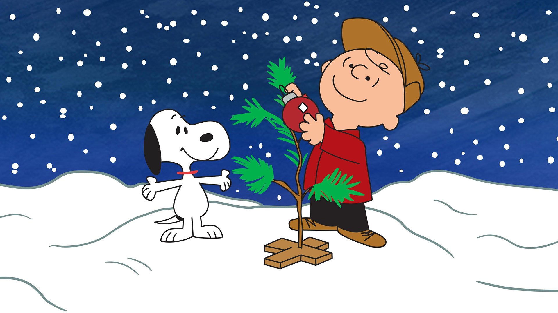 Download Cute Snoopy Christmas Tree With Charlie Brown Wallpaper   Wallpaperscom