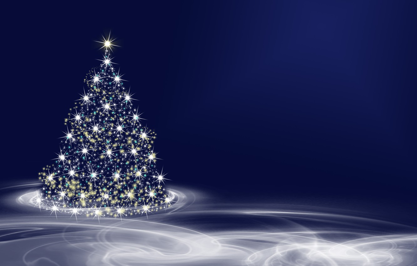 light blue christmas tree background