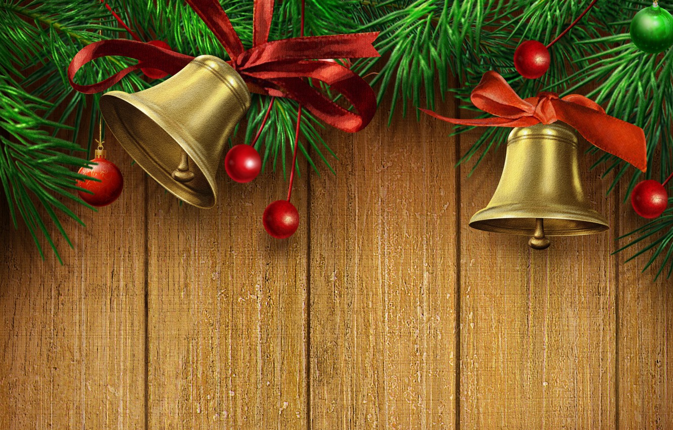 Golden Christmas Bells Wallpapers - Wallpaper Cave