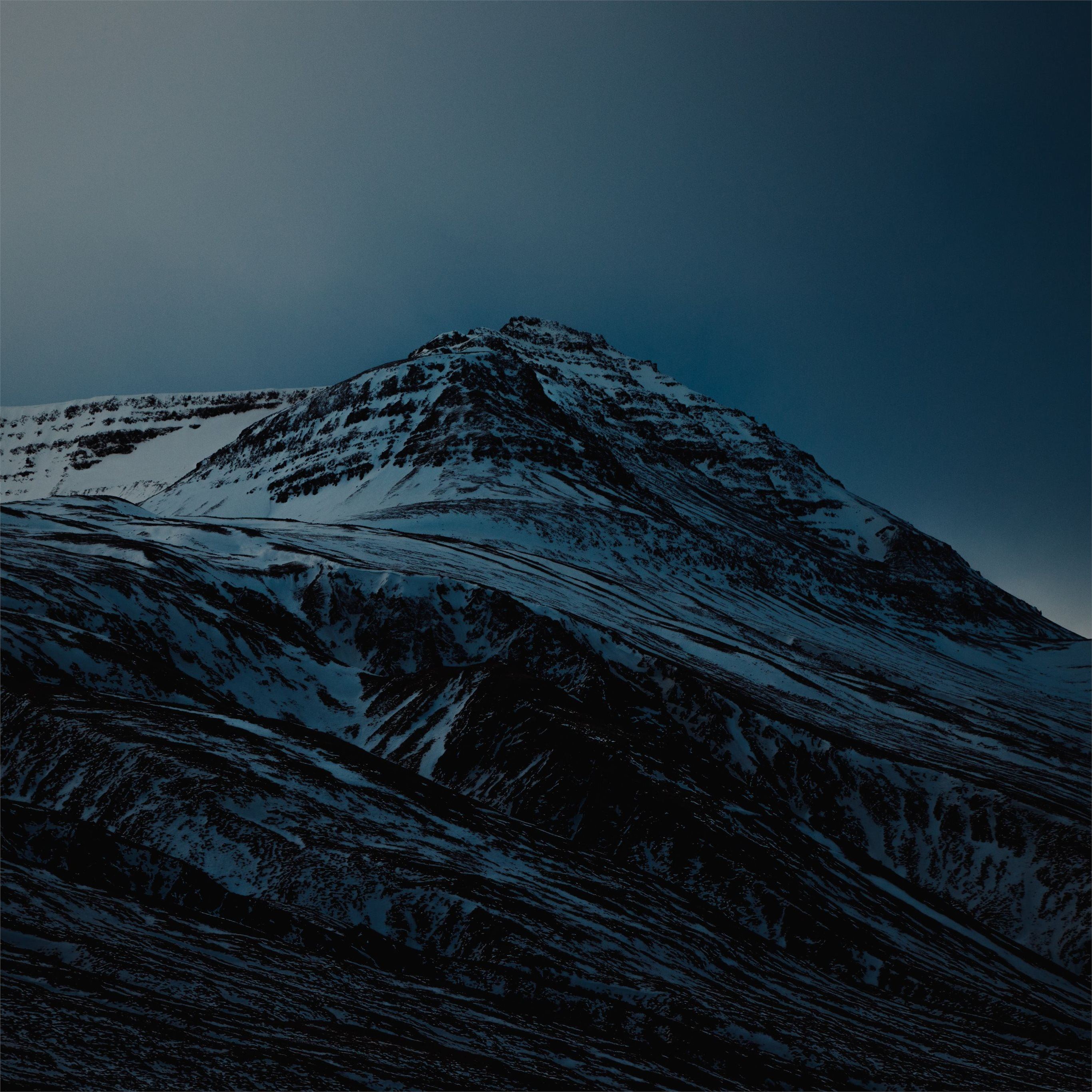 snowy winter mountains 5k iPad Pro Wallpaper Free Download