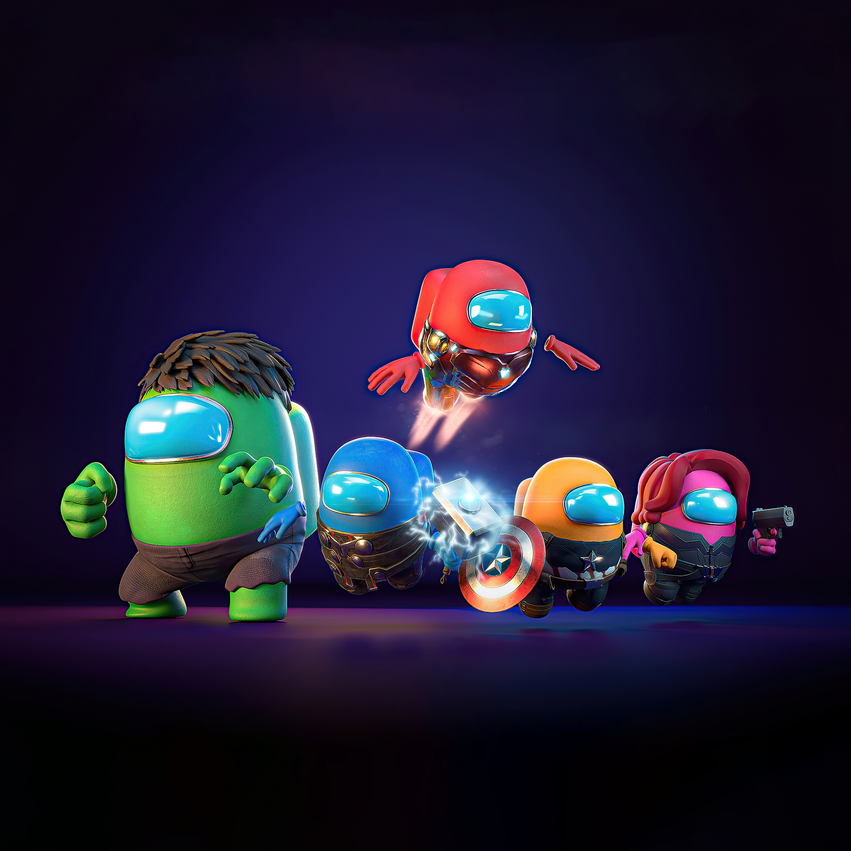 Among Us Wallpaper 4K, Superheroes, Avengers, Games